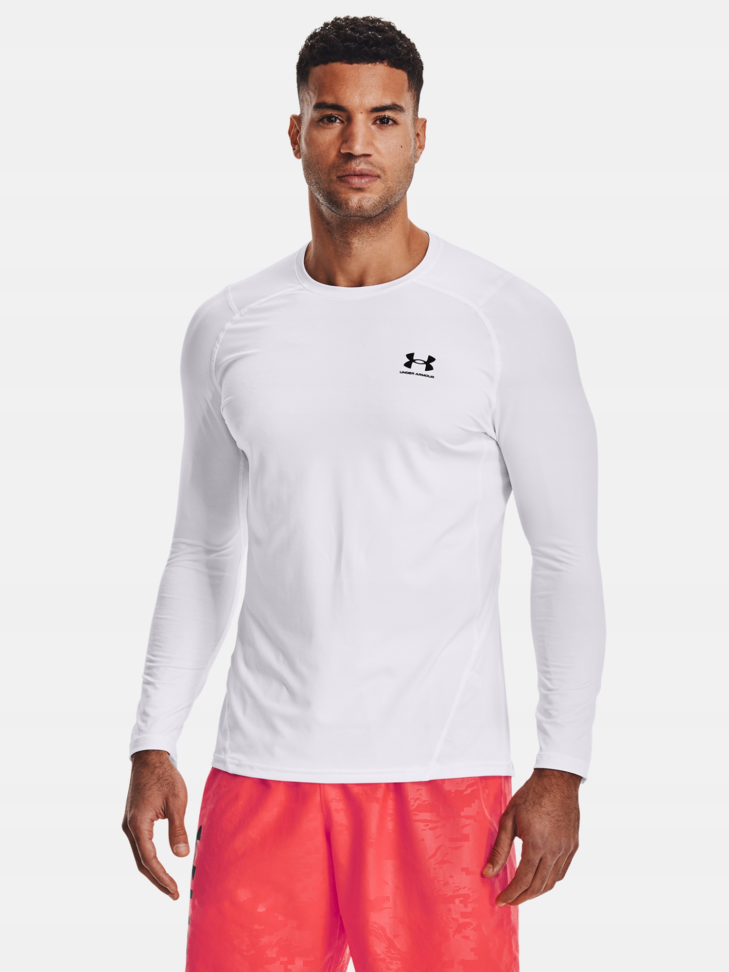 Under Armour Tričko Ua Hg Armour Fitted Ls-wht bílá