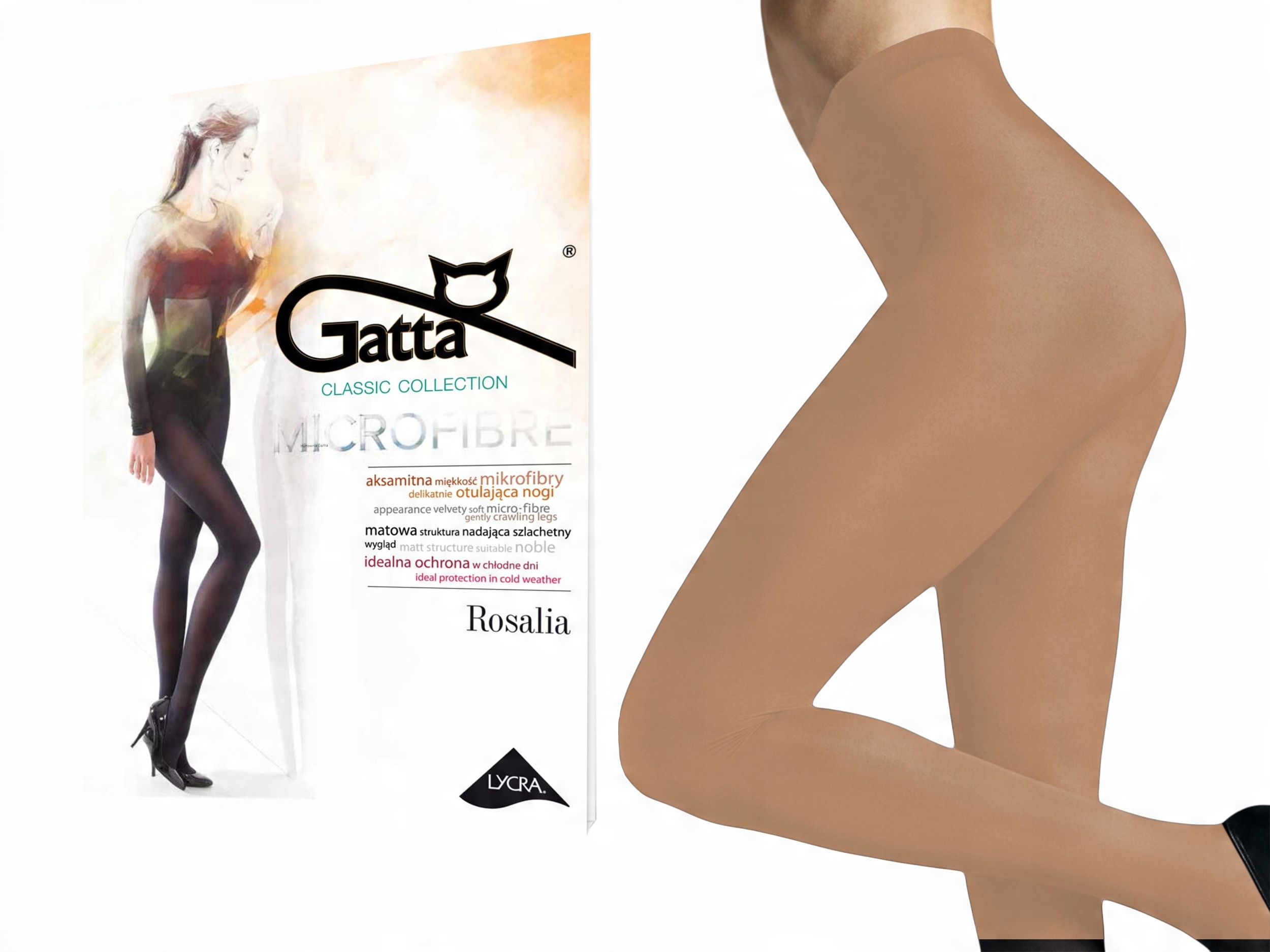 

Rajstopy Gatta Rosalia 40 den, beige, 4-L