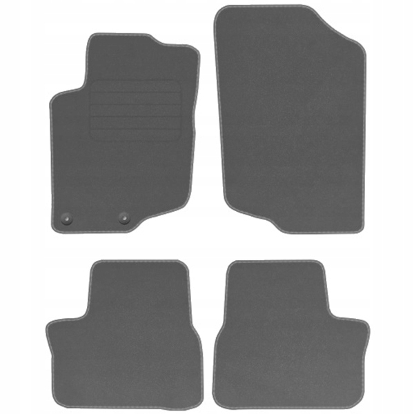 Peugeot 207 06-12 Velurové koberce Comfort Šedé