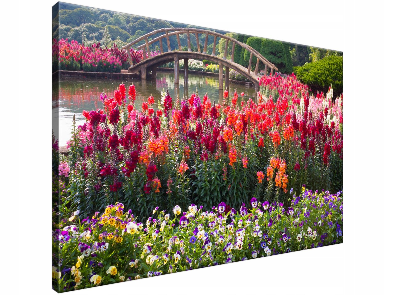 

Obraz drukowany Mostek wśród kwiatów 90x60 prezent