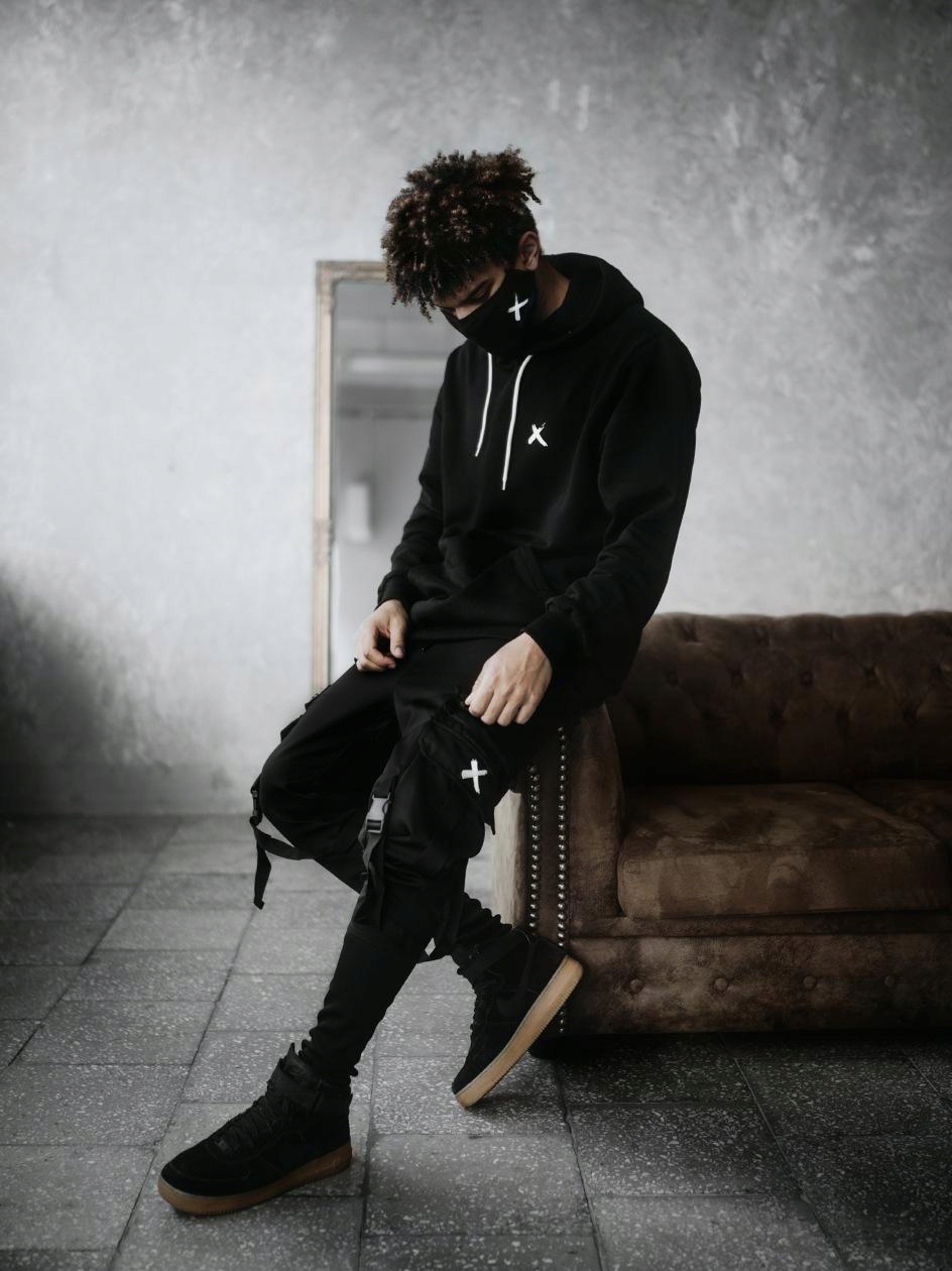 SPODNIE TAKTYCZNE BOJÓWKI TECHWEAR MATERIAŁOWE Point X Premium Czarne XL Model techniczne wojskowe robocze militarne bojowki