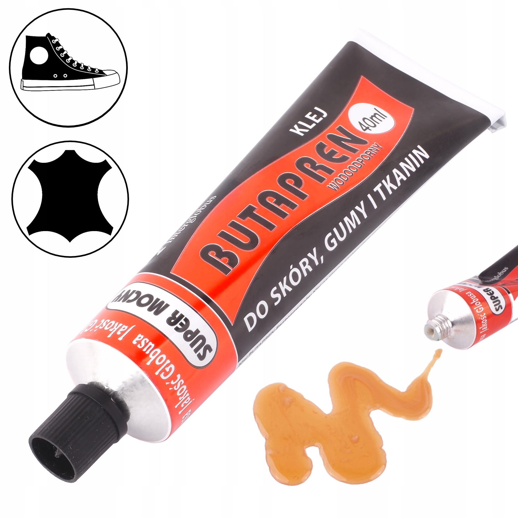 Klej Butapren Do Butów Filcu Skór Tkanin Gumy 40ml wodoodporny