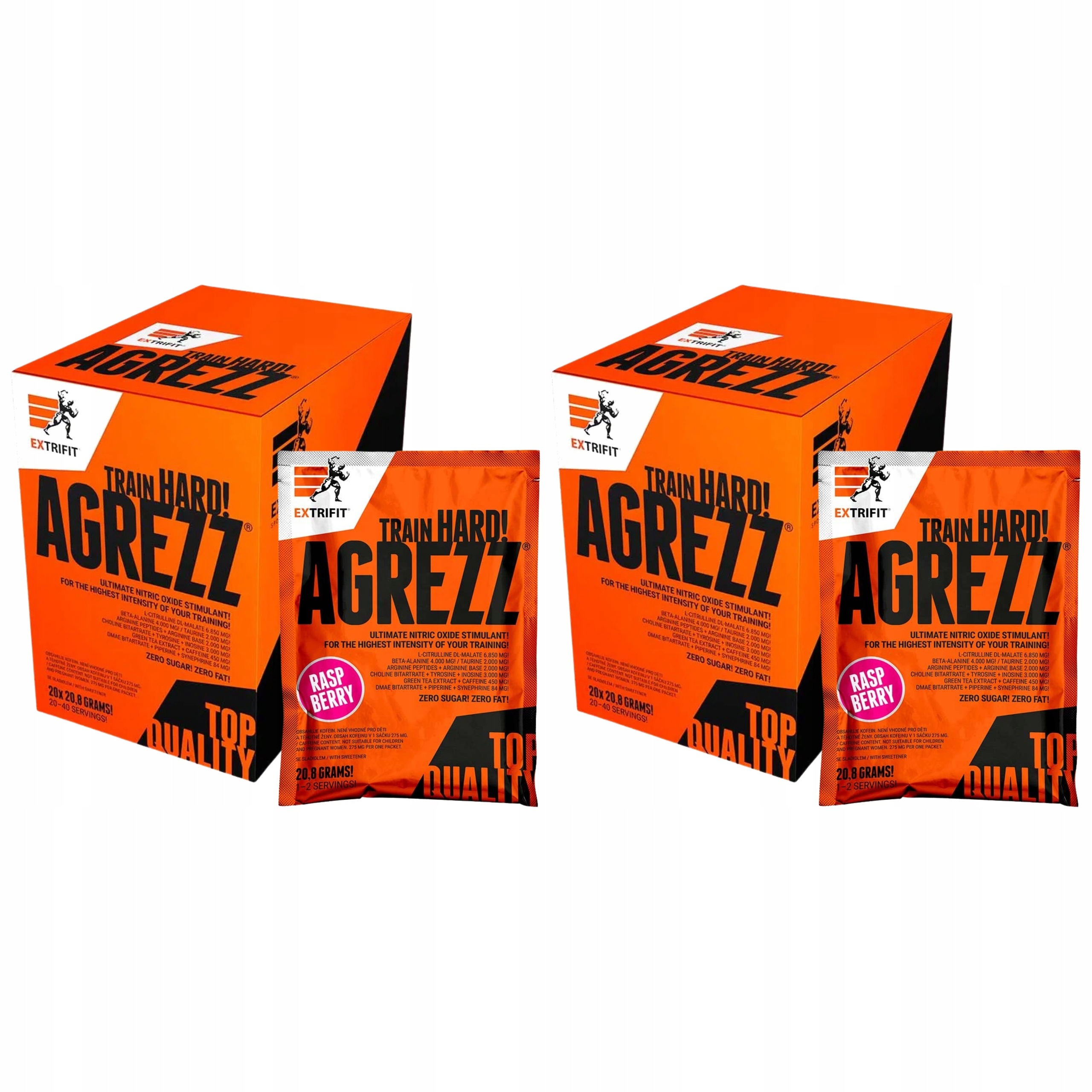 2x Pre-Workout Agrezz Energie Síla Pumpa 20x20.8g Beta-Alanin Extrifit