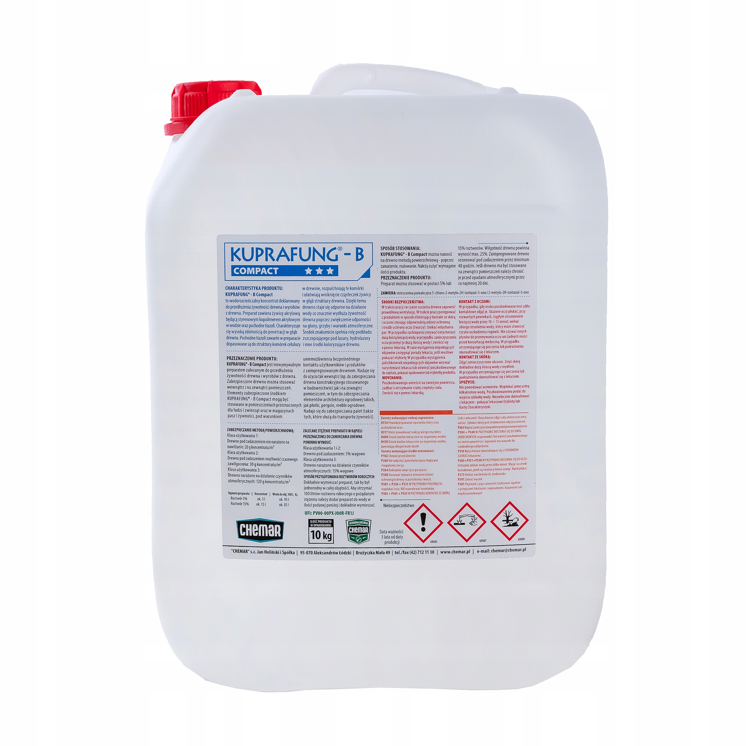 Impregnat do drewna Kuprafung 10kg Kon. Bezbarwny