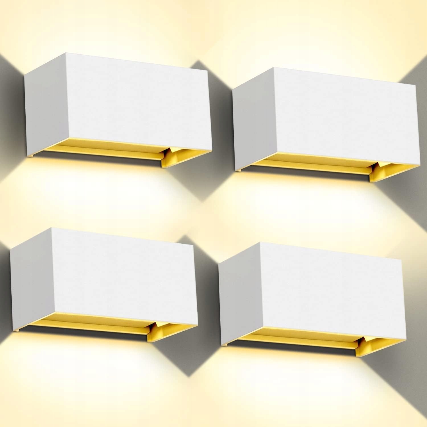 Použitie Kingwen 20W Led nástenná lampa 4 kusy 3000K teplá biela IP65