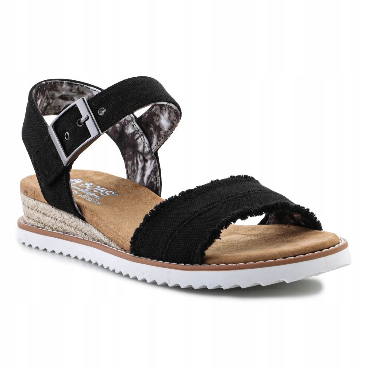 Skechers Espadrilky Bobs Adobe Princess sanadaly lifestyle černé dámské