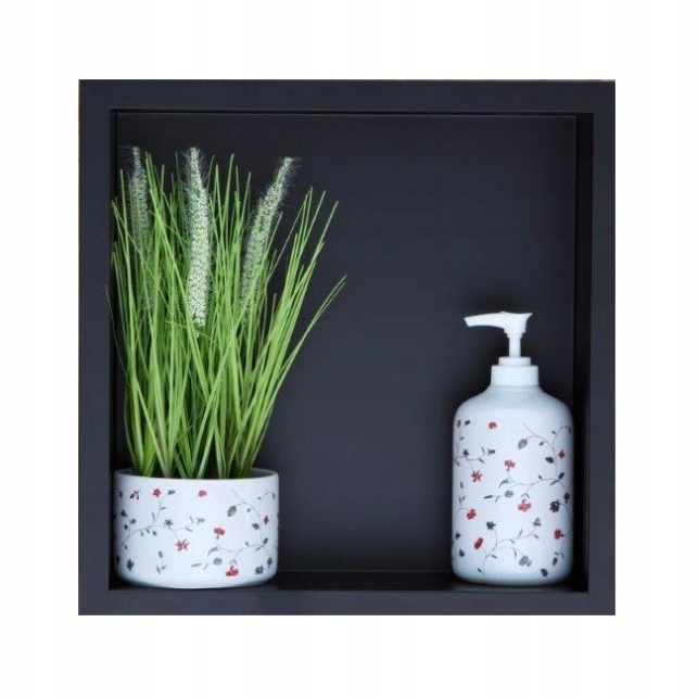 Vstavaná polica Balneo Wall Box One 30x30x10 Čierna