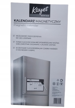 KALENDARZ MAGNETYCZNY PRZYCZEPIANY NA MAGNESY Marka Kayet