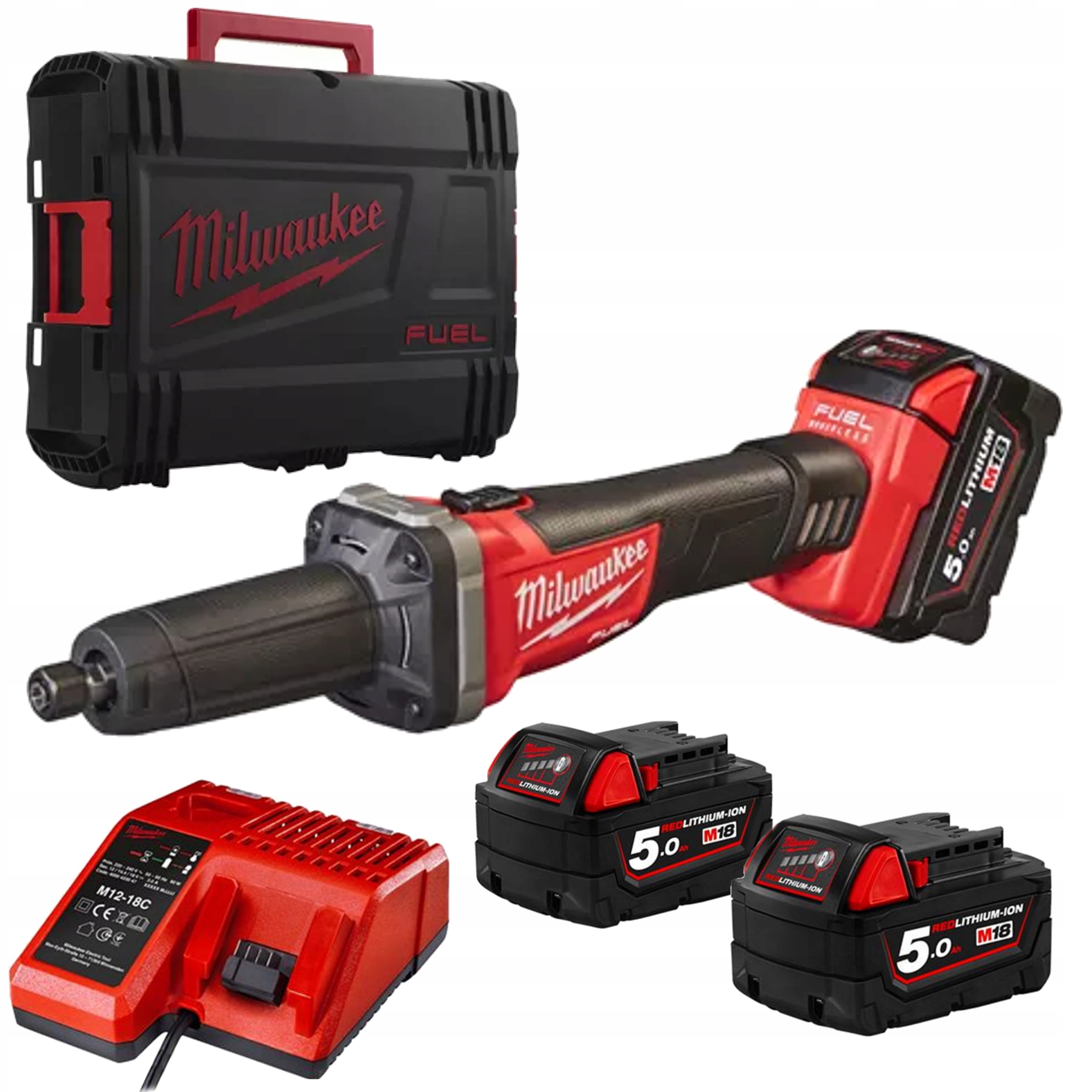 SZLIFIERKA TRZPIENIOWA 18V 2x5Ah TRZPIENIOWKA 6 8