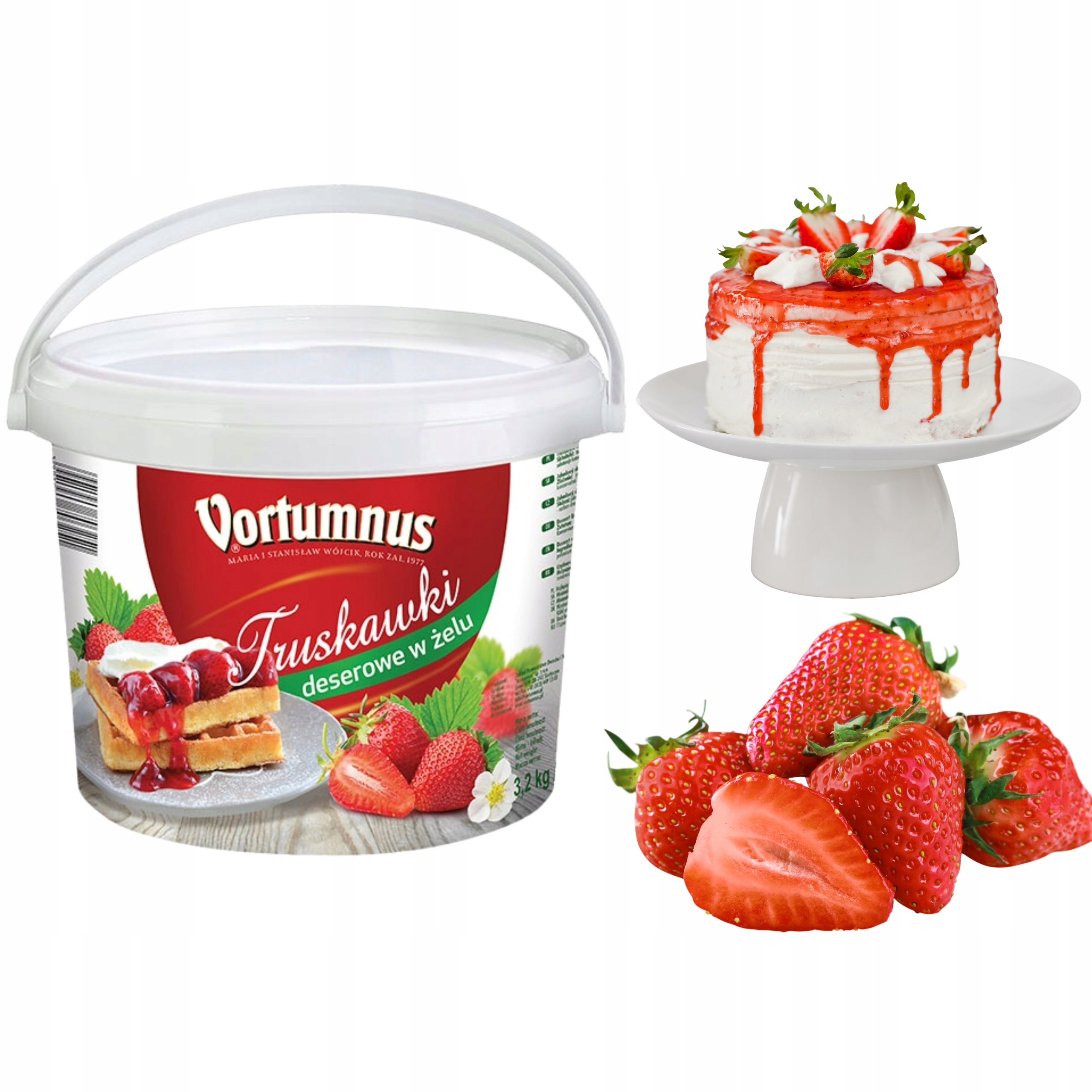 Truskawki deserowe Frużelina w żelu 60% 3,2kg