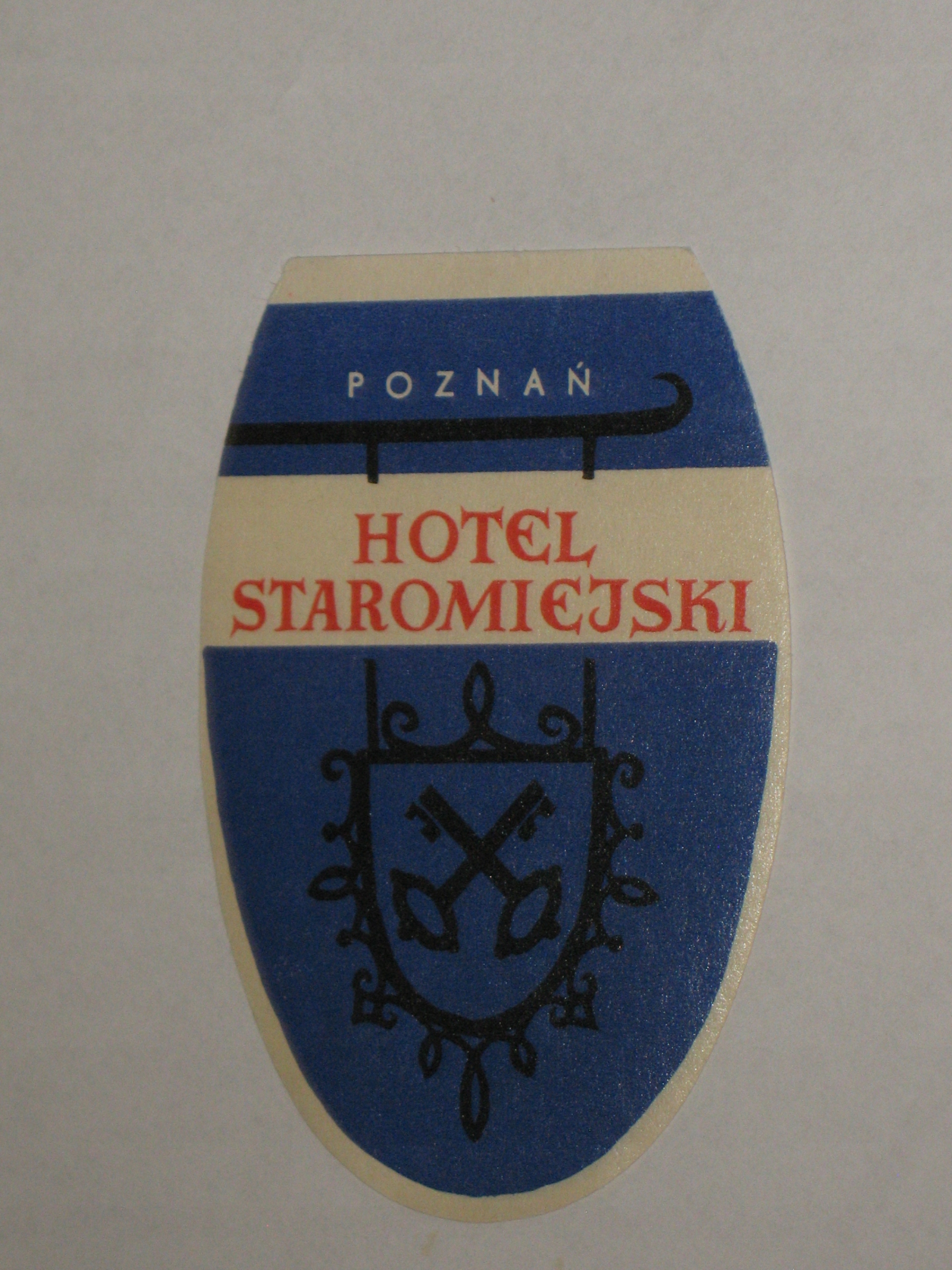 HOTEL STAROMIEJSKI POZNAŃ naklejka z PRL