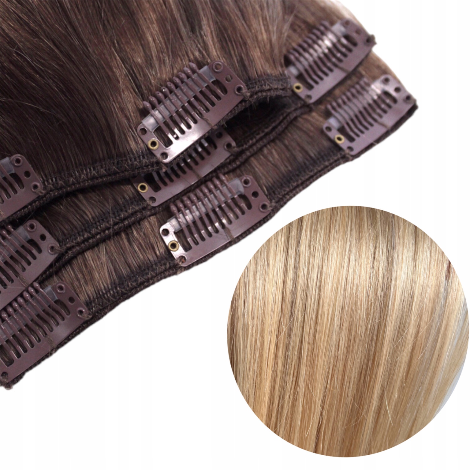 Příčesek Do Vlasů Clip In 50 cm Přírodní Příčesek