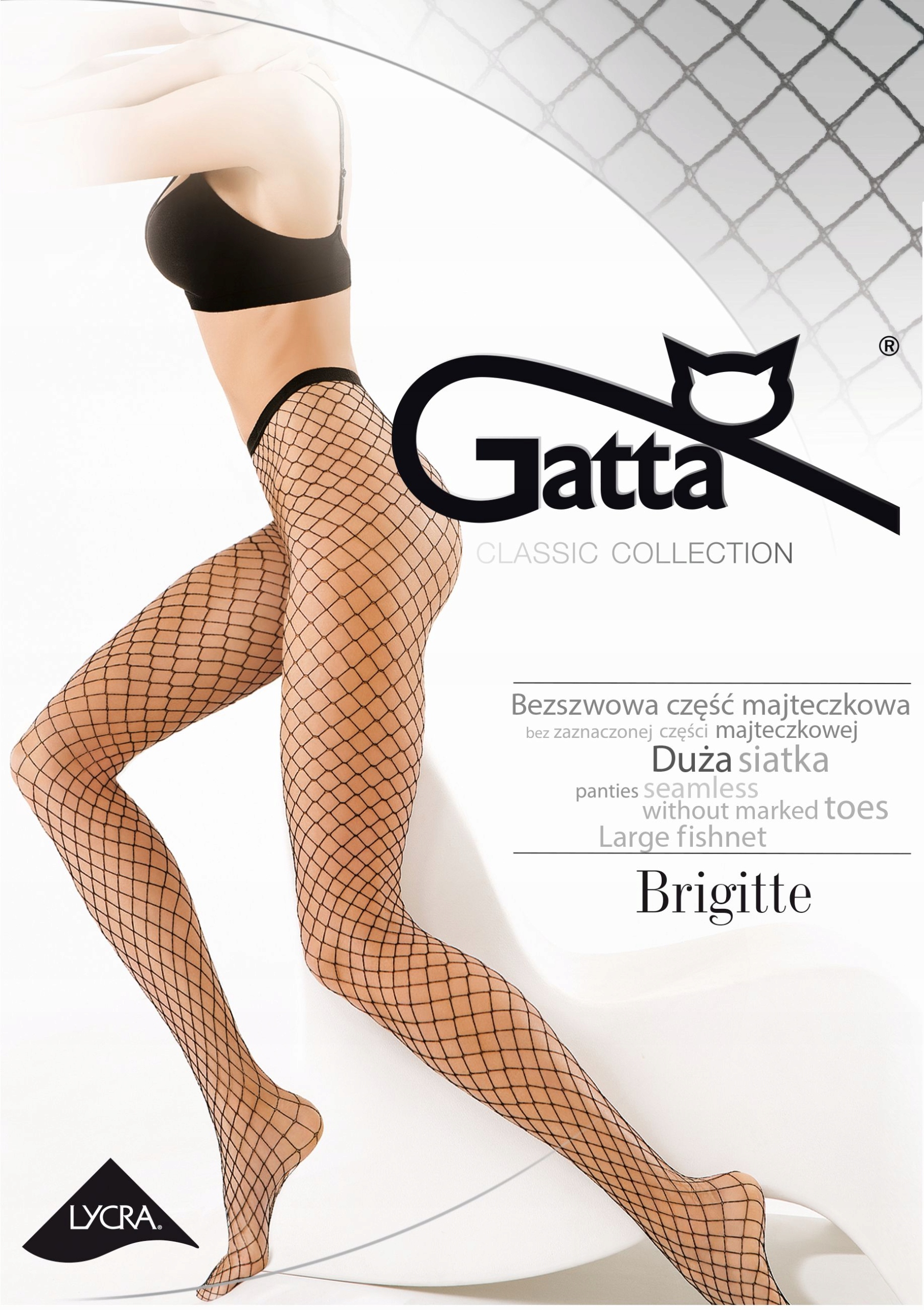 

Gatta Brigitte 05 rajstopy duża siatka 3-4 czarny
