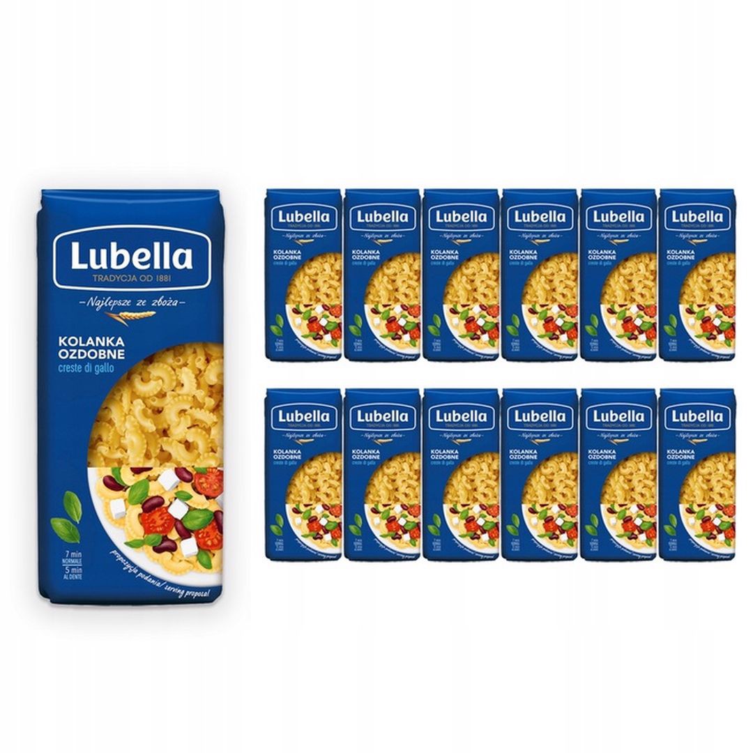Levně Lubella Dekorativní Těstoviny Kolínka 400 g x 12 kusů