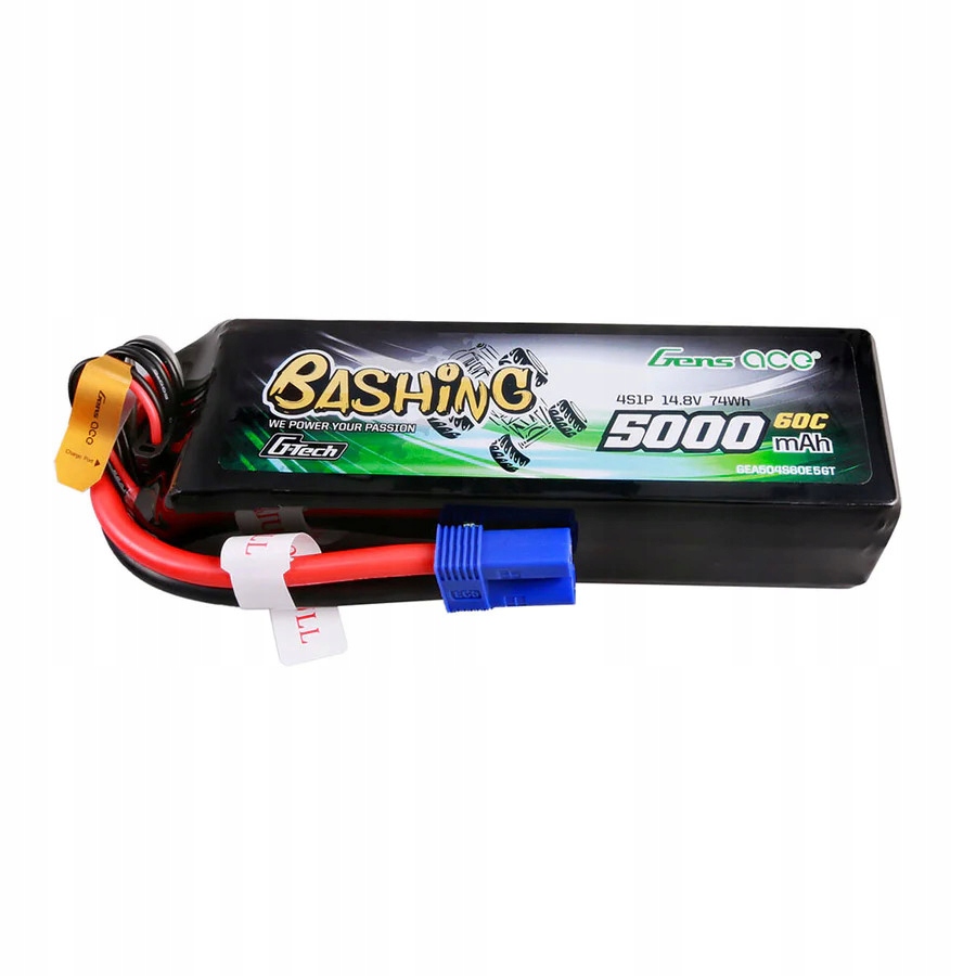 Gensace G-Tech 5000mAh 14,8V 4S 60C LiPo Pack EC5 Akumulátor konektorem Bashing