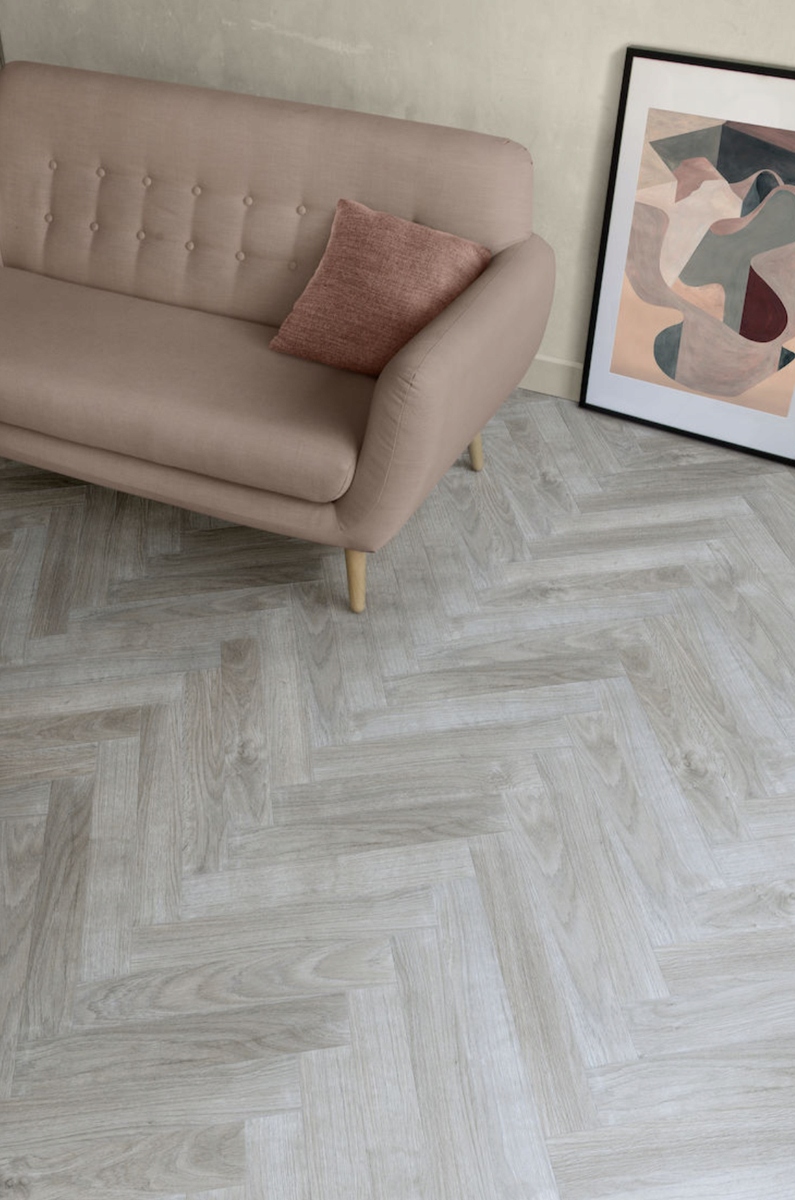 BerryAlloc Jodełka Chateau Java Light Grey Kolekcja Chateau