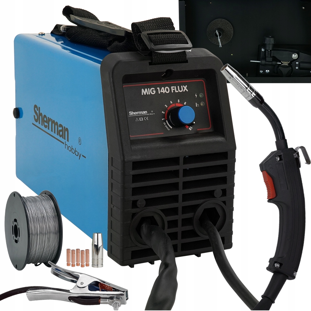 

Spawarka Migomat bezgazowy 230V zestaw Flux Igbt