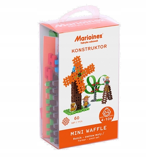 

Klocki Mini Wafle Farmer 60 elementów Marioinex
