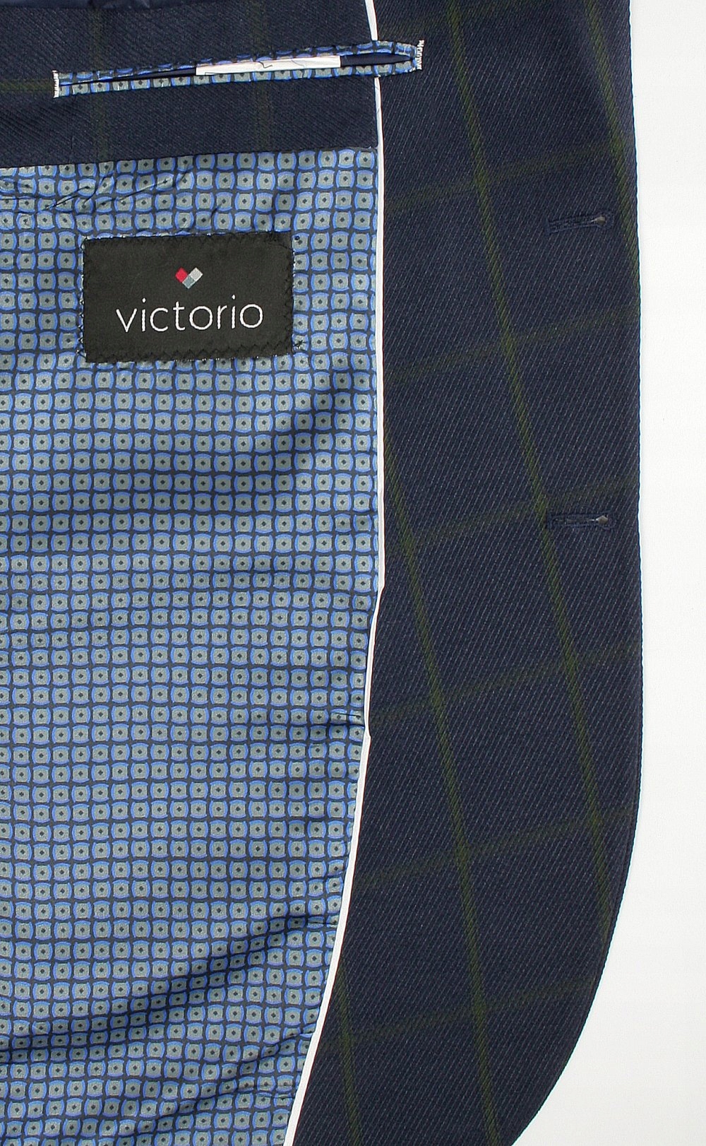 Granatowo-Zielona Marynarka VICTORIO 100/176 Rozmiar 50