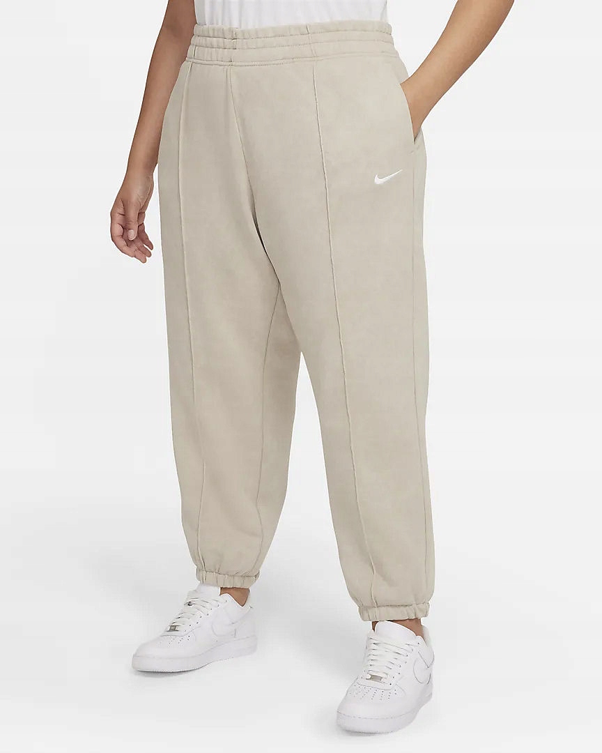 Dámské sportovní kalhoty NIke Loose Fit r.XL plus size béžová bavlna