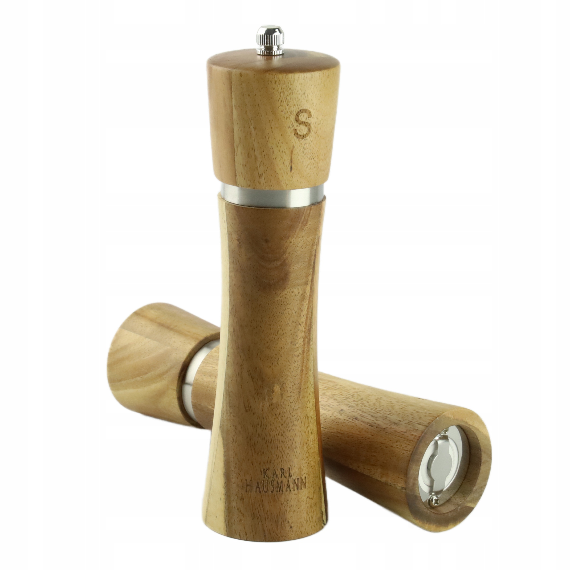 ZESTAW RĘCZNYCH MŁYNKÓW DO MIELENIA SOLI PIEPRZU PRZYPRAW DREWNIANE