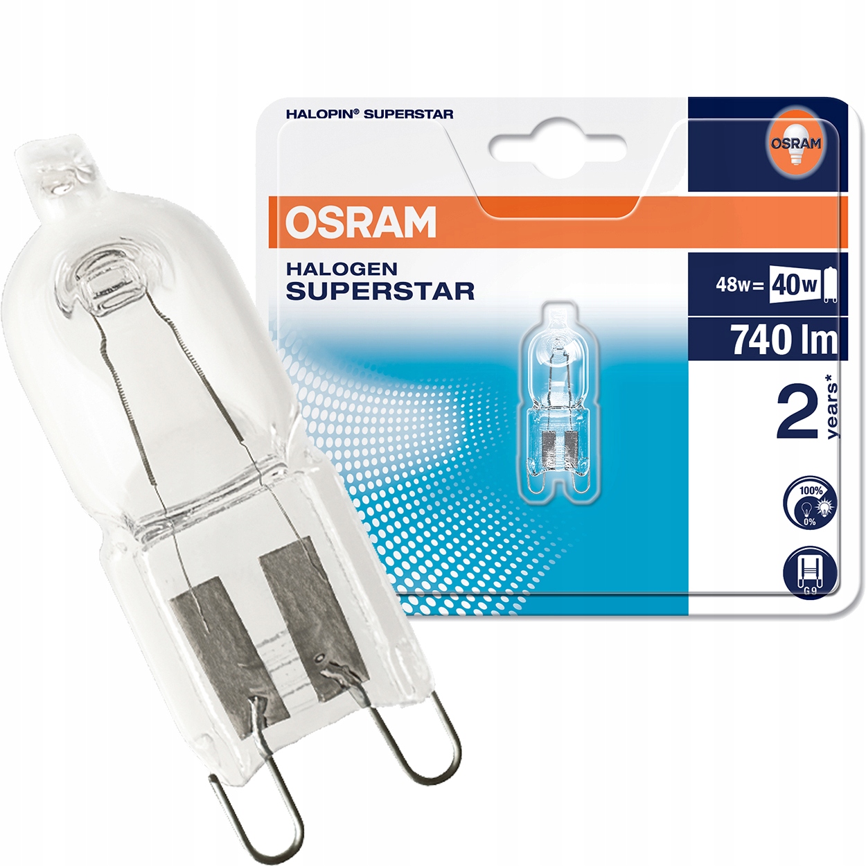 

Żarówka Halogenowa Kapsułka G9 48W 2800K Osram