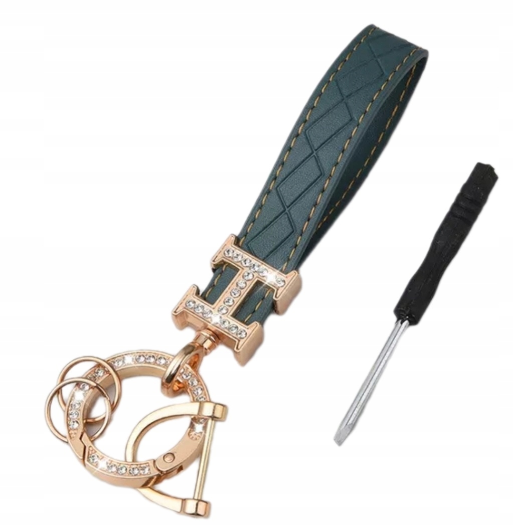 

Brelok Breloczek Diamenty Cyrkonie Skóra Premium