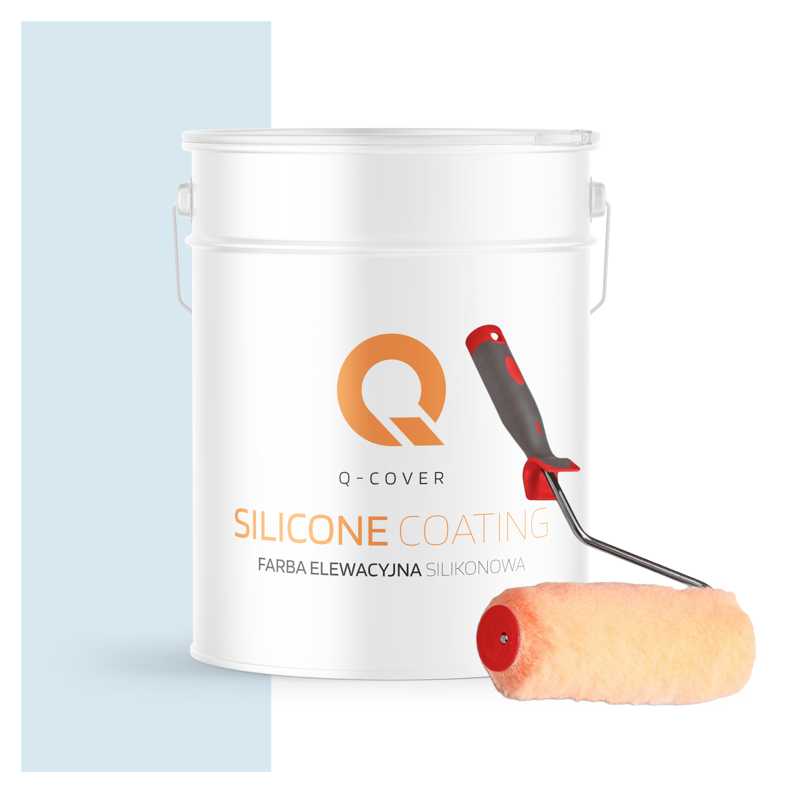 Vonkajšia fasádna farba na omietku 10L biela modrá valček