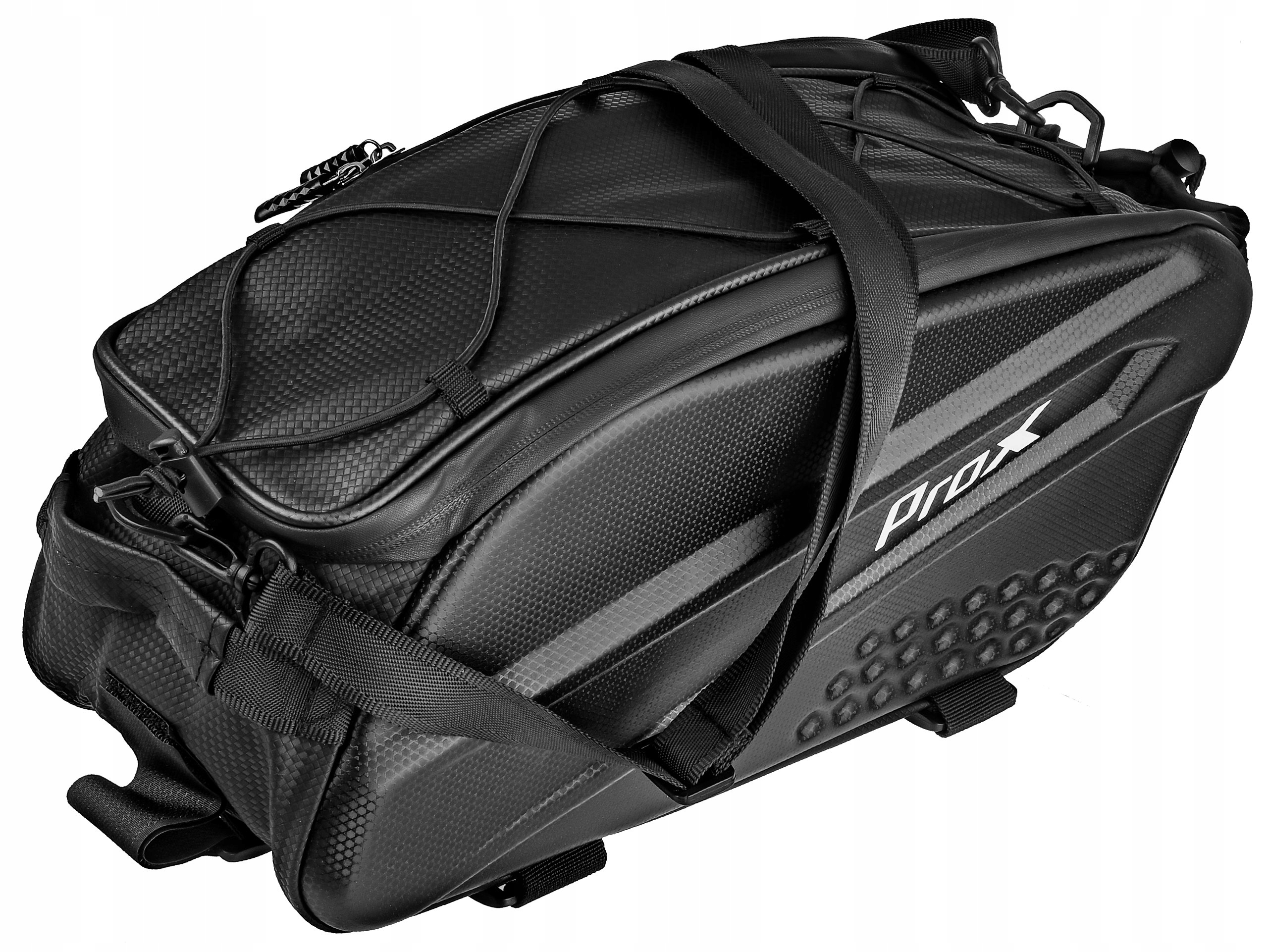 TORBA SAKWA ROWEROWA NA BAGAŻNIK PROX DAKOTA 207 12 L WODOODPORNA Kolor dominujący czarny