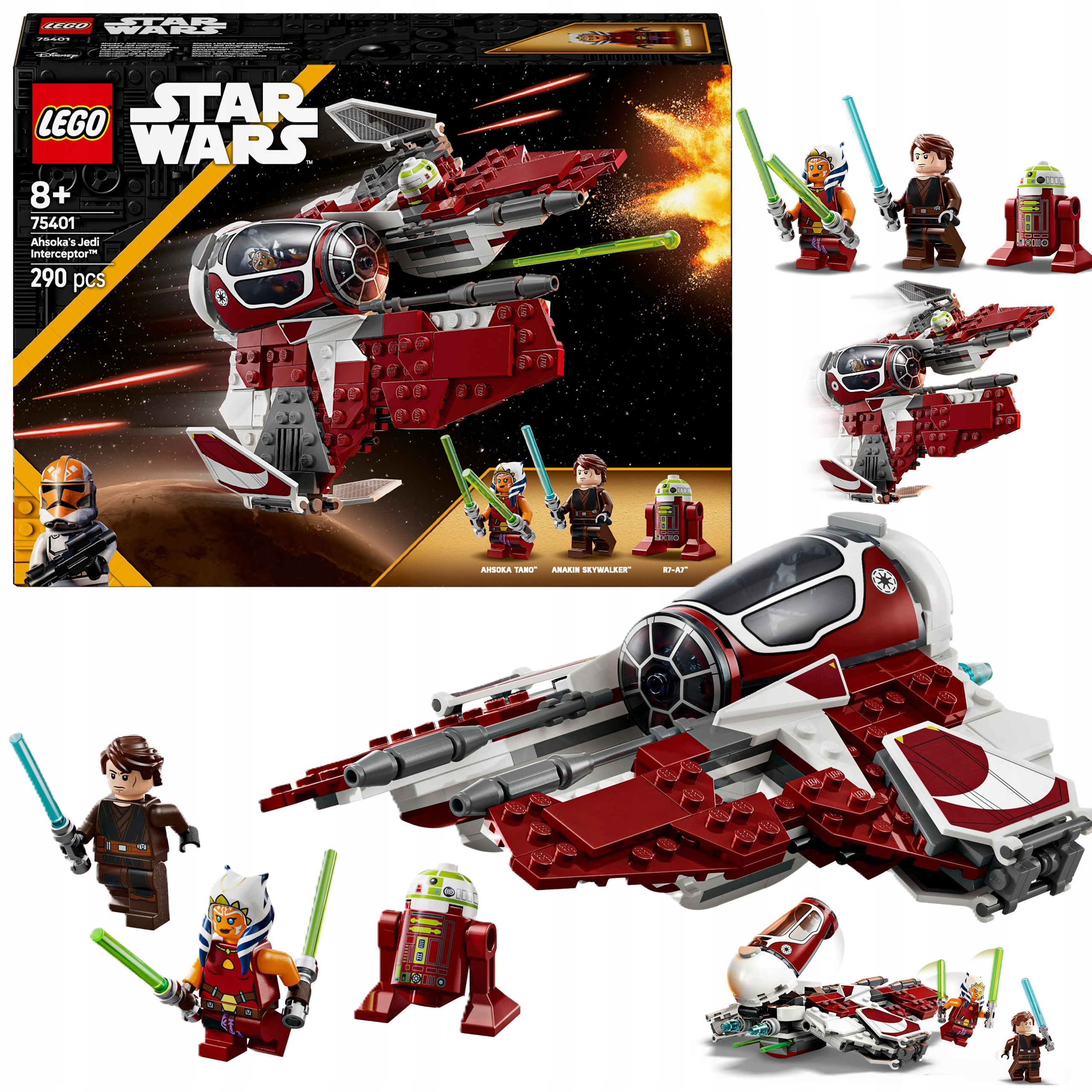 Klocki Lego 75401 Star Wars Interceptor Jedi Ahsoki Zestaw