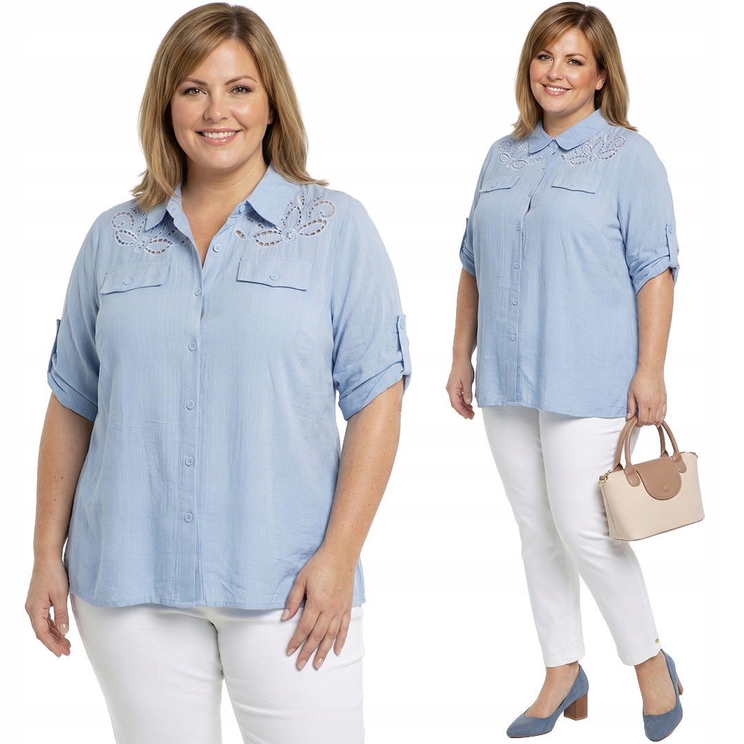 Modrá košile plus size velikost 52