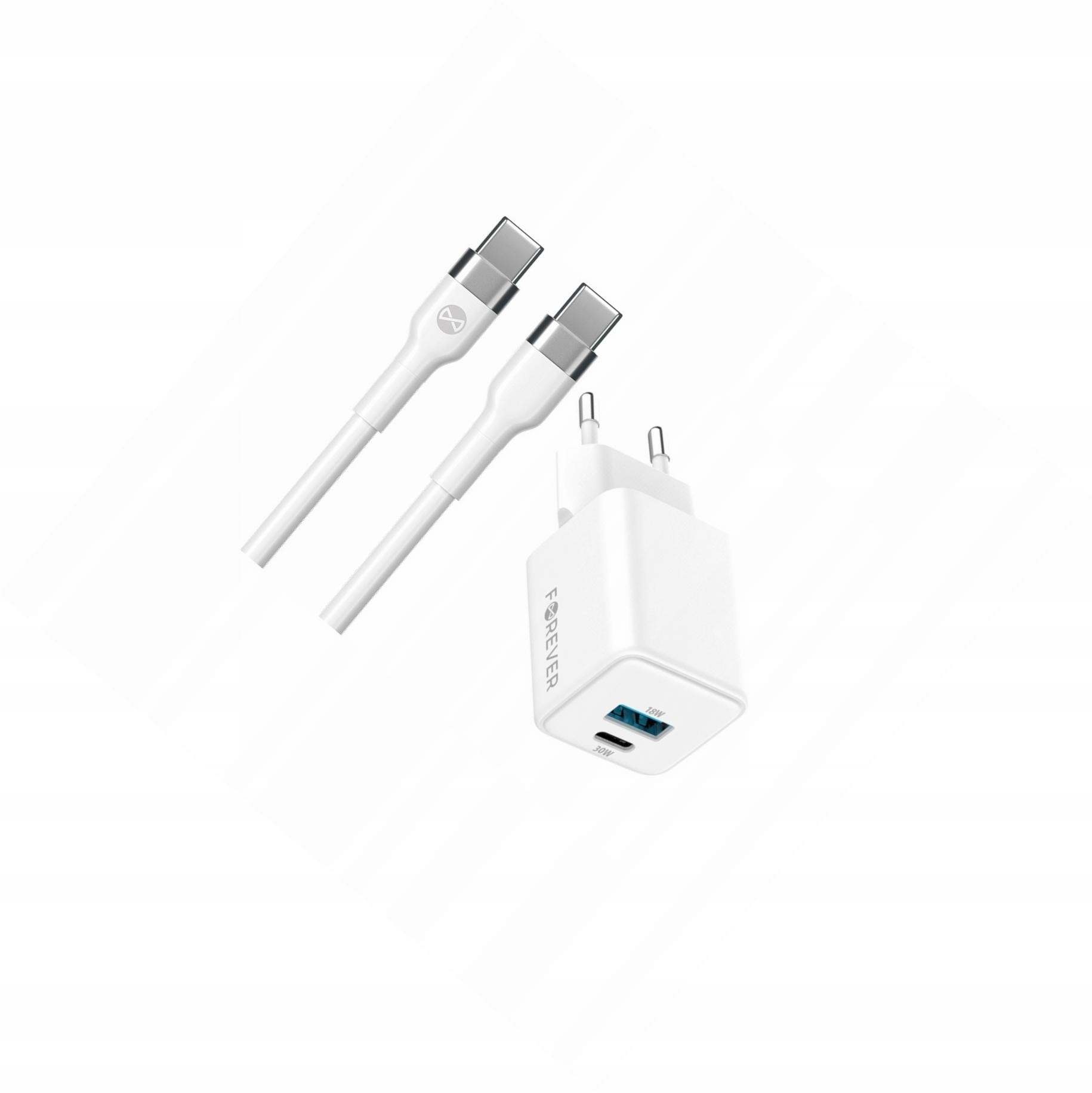 Szybka ładowarka GaN 30W 2 wejścia Usb i Usb-c z kablem do Google Pixel 6