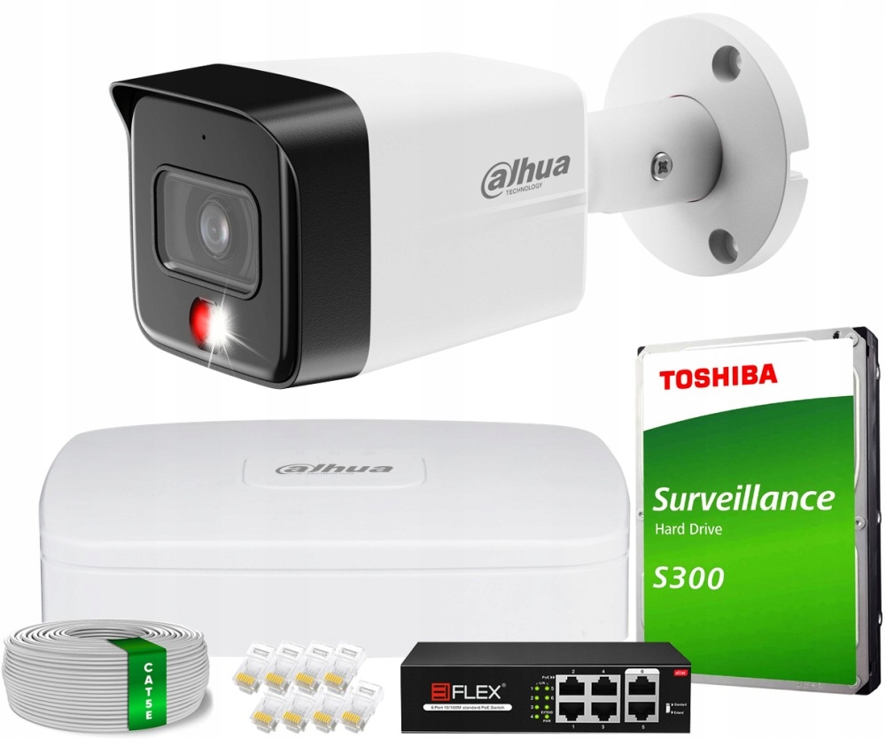 Súprava na monitorovanie domu Ip kamera 1x IPC-HFW1639TC-A-IL-0280B-S6 mikrofón