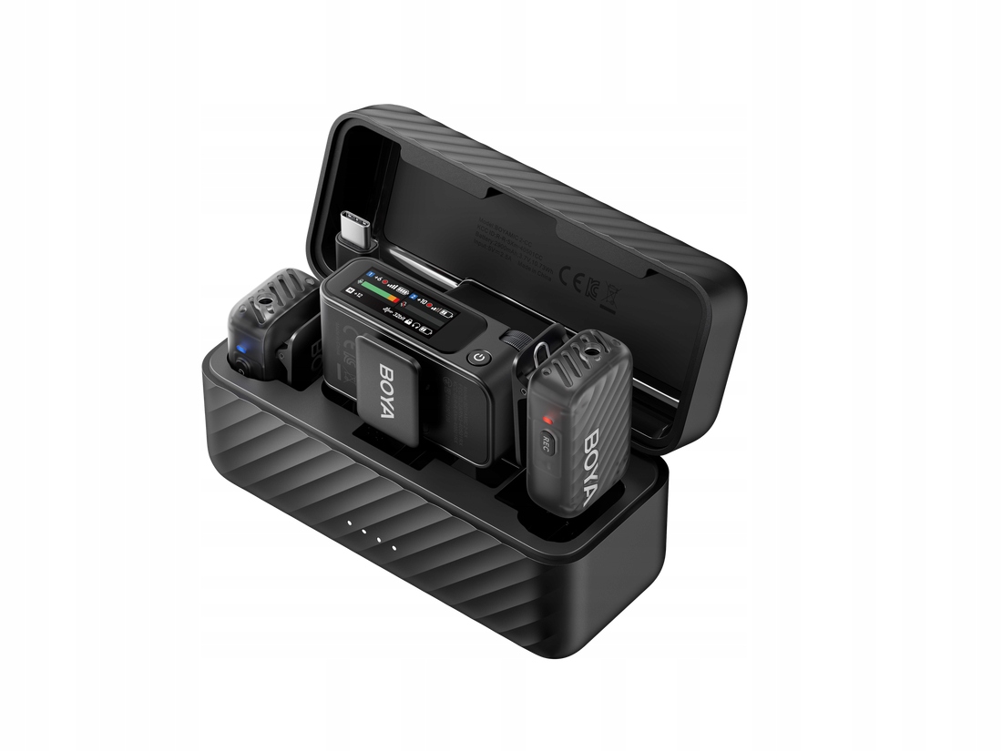 Mikrofony Boya Boyamic 2- 02 bezprzewodowe 2. 4 GHz Usb- C czarne Boya