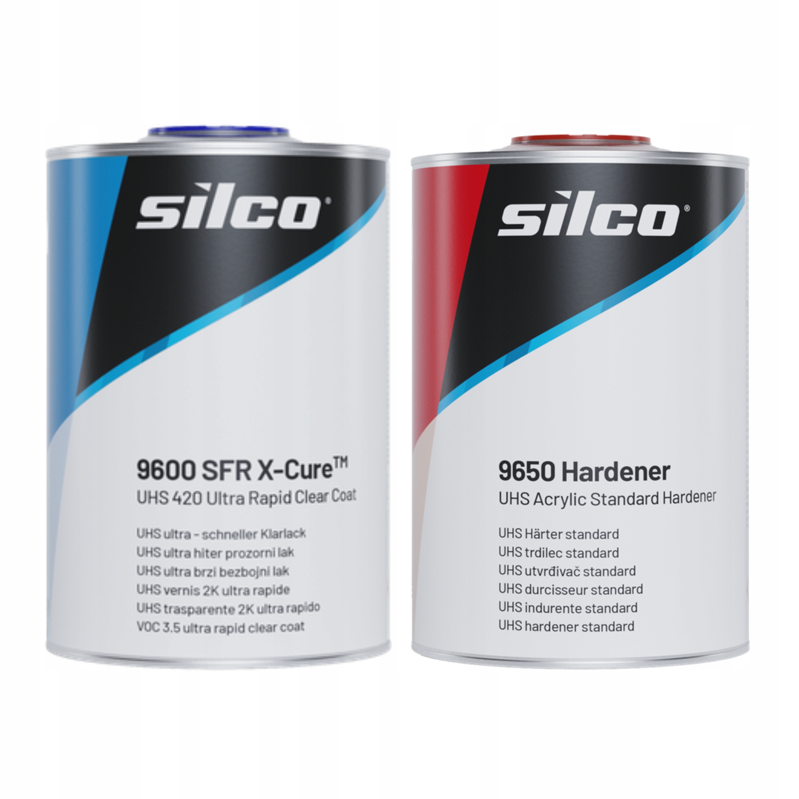 Bezbarvý Lak Ultra Rychlý Uhs Tvrdý Silco 9600 Sfr X-Cure 2 l komplet