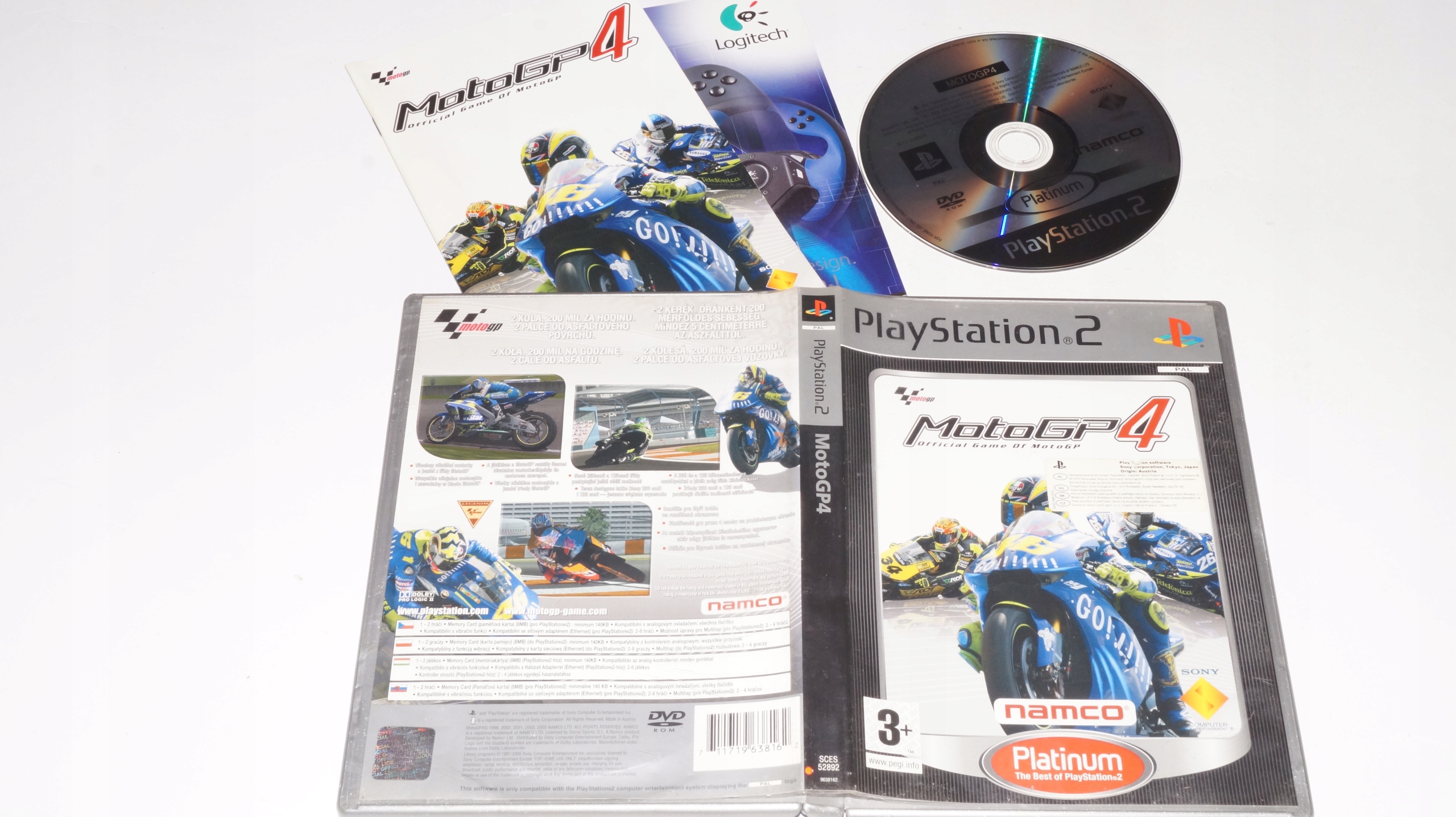 Gra MOTO GP 4 Sony PlayStation 2 (PS2) WYŚCIGI Tematyka wyścigi