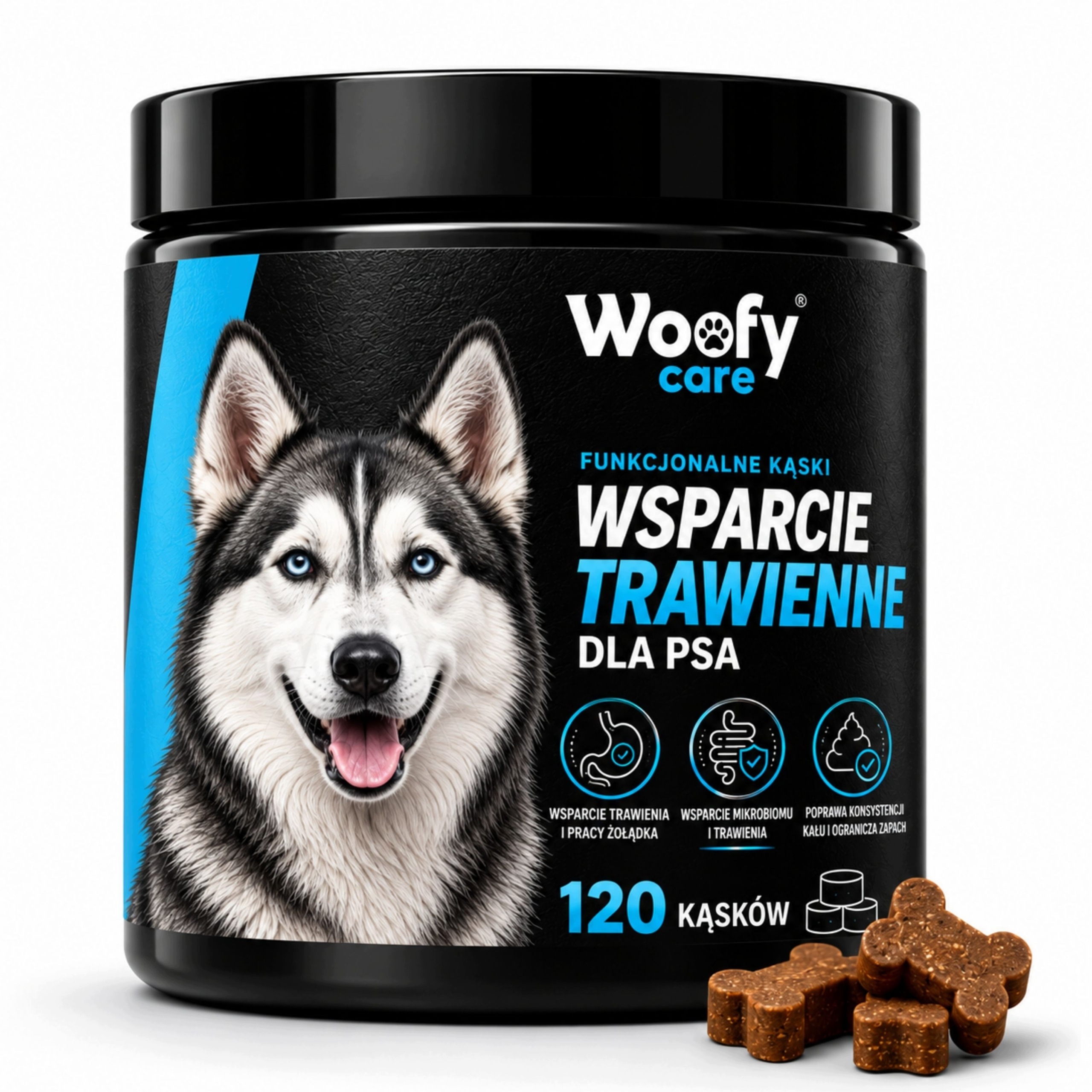 Podpora Trávení Pro Psa Woofy Probiotikum Trávicí Enzymy Fos Mos 120 Ks