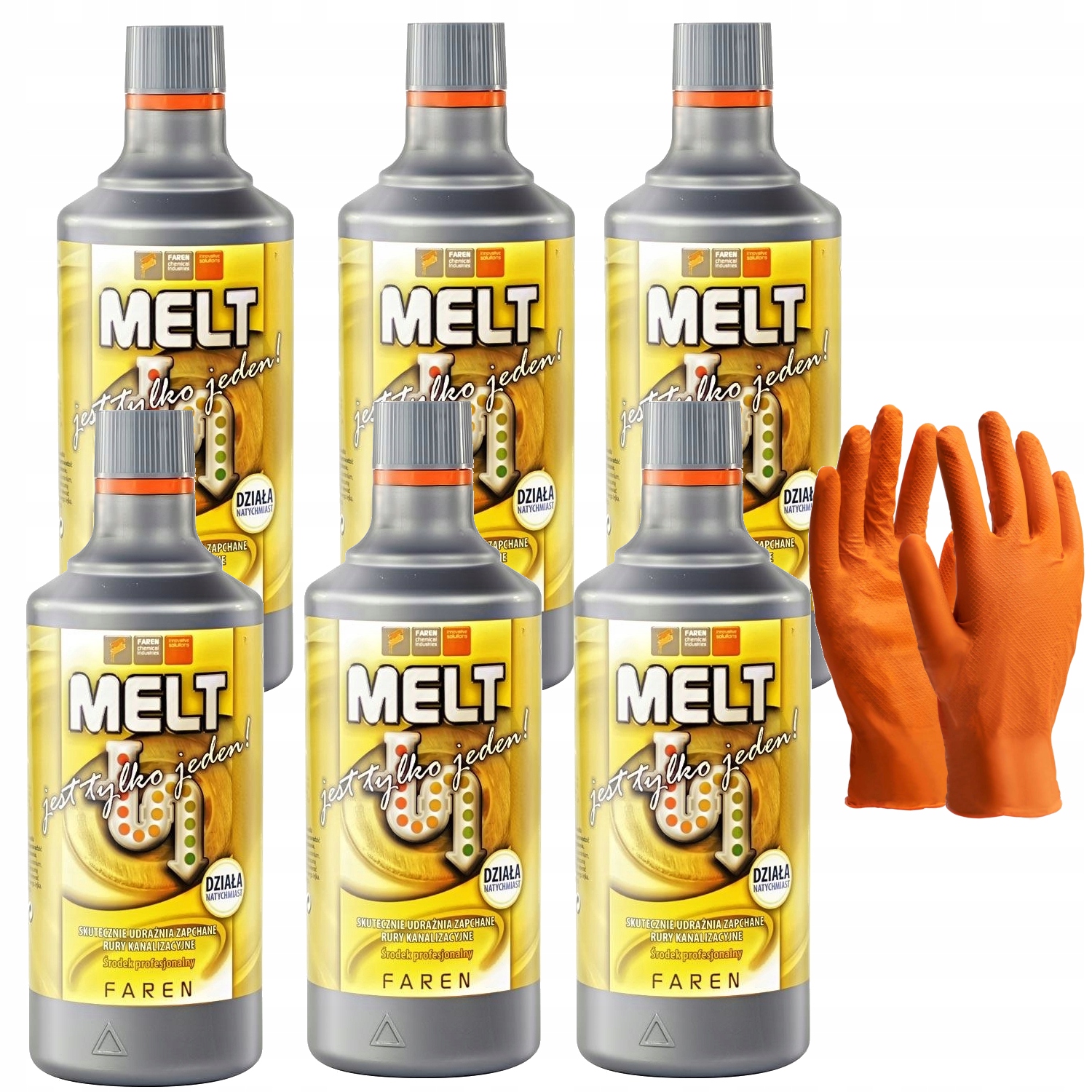 Środek płyn do udrożniania rur 4500 ml usuwa włosy tłuszcz Melt