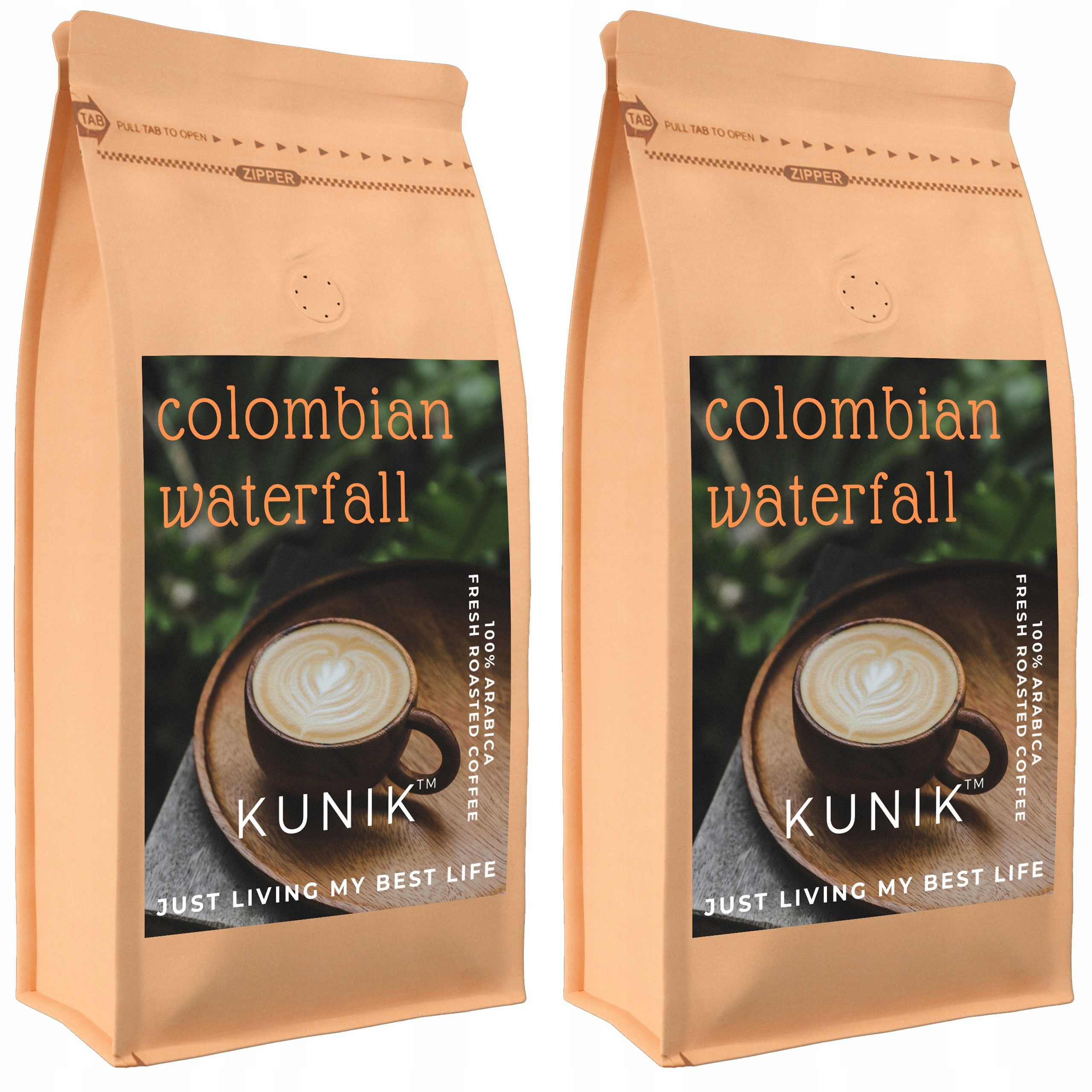 Káva zrnková 2kg Čerstvě Pražená Arabica Colombian Waterfall (2x1kg)