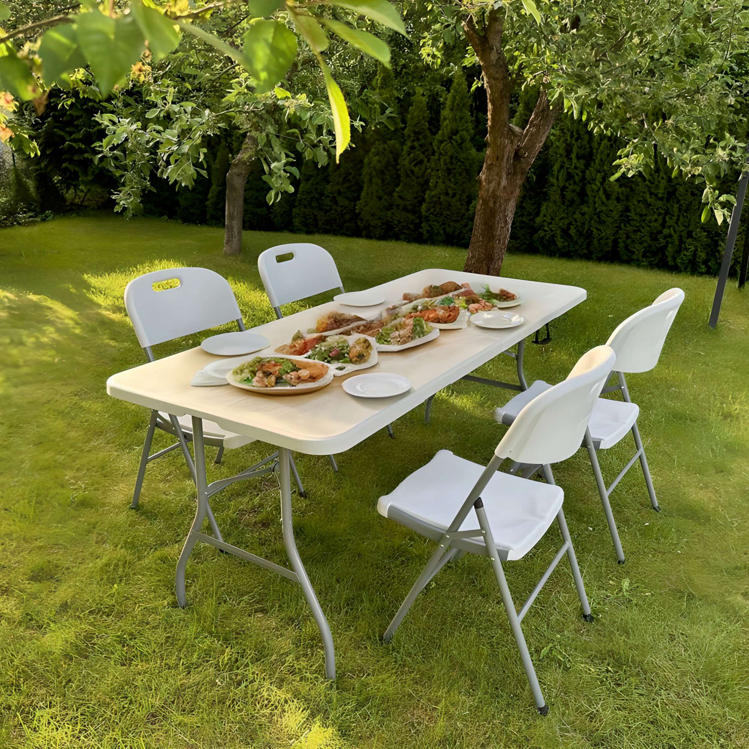 STÓŁ CATERINGOWY BANKIETOWY ROZKŁADANY SKŁADANY OGRODOWY WALIZKA 180 cm Producent eHokery