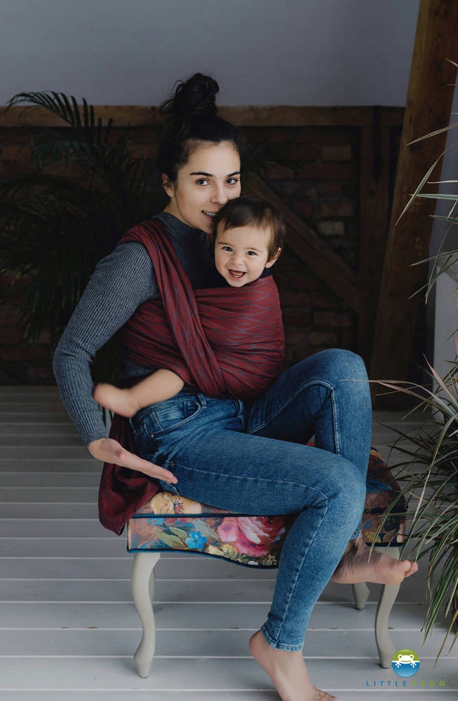 Chusta tkana Little Frog - Burning Flames Typ Wiązana tkana