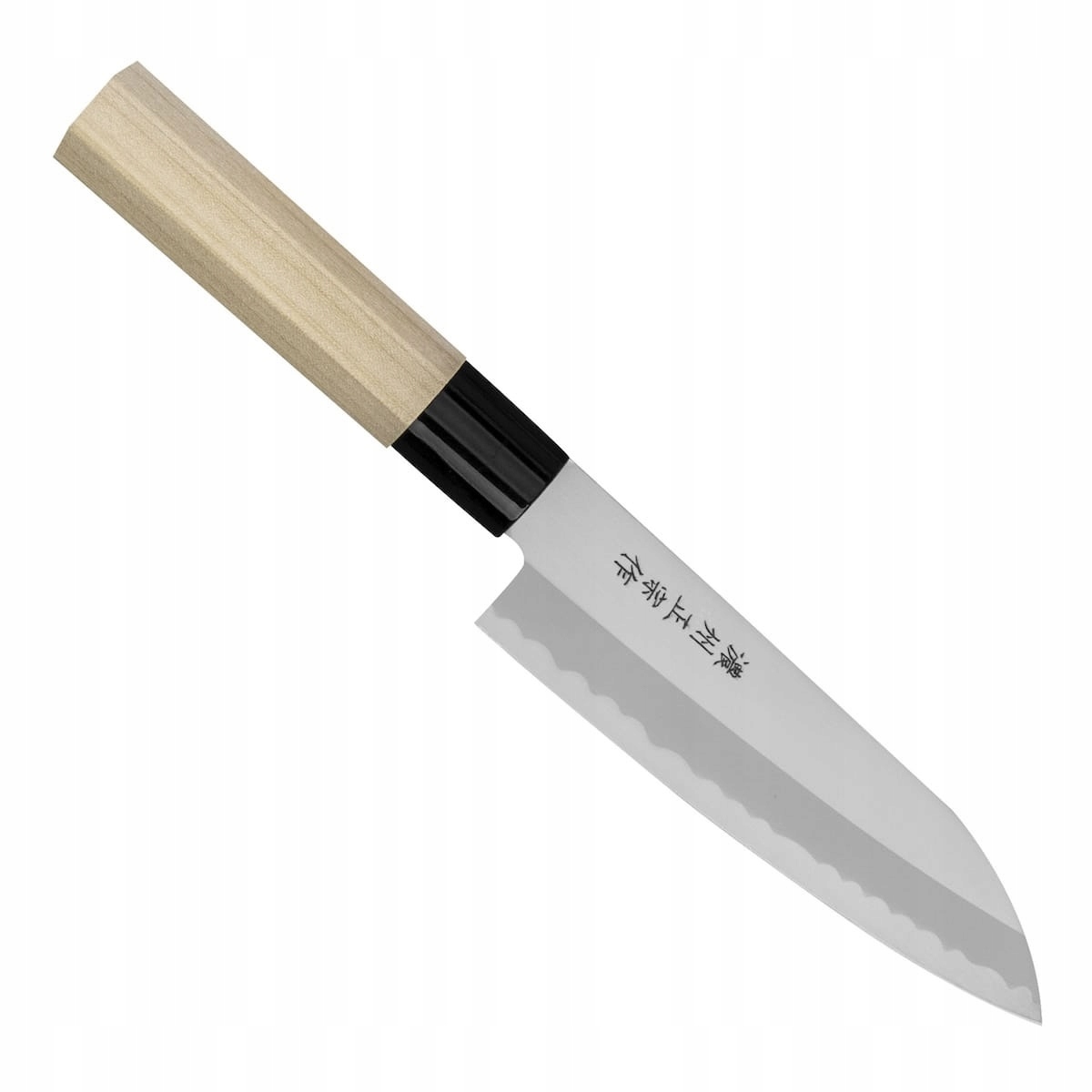 Satake Yoshimitsu Japonský hrdzavý kuchynský nôž Santoku na zeleninu 15 cm