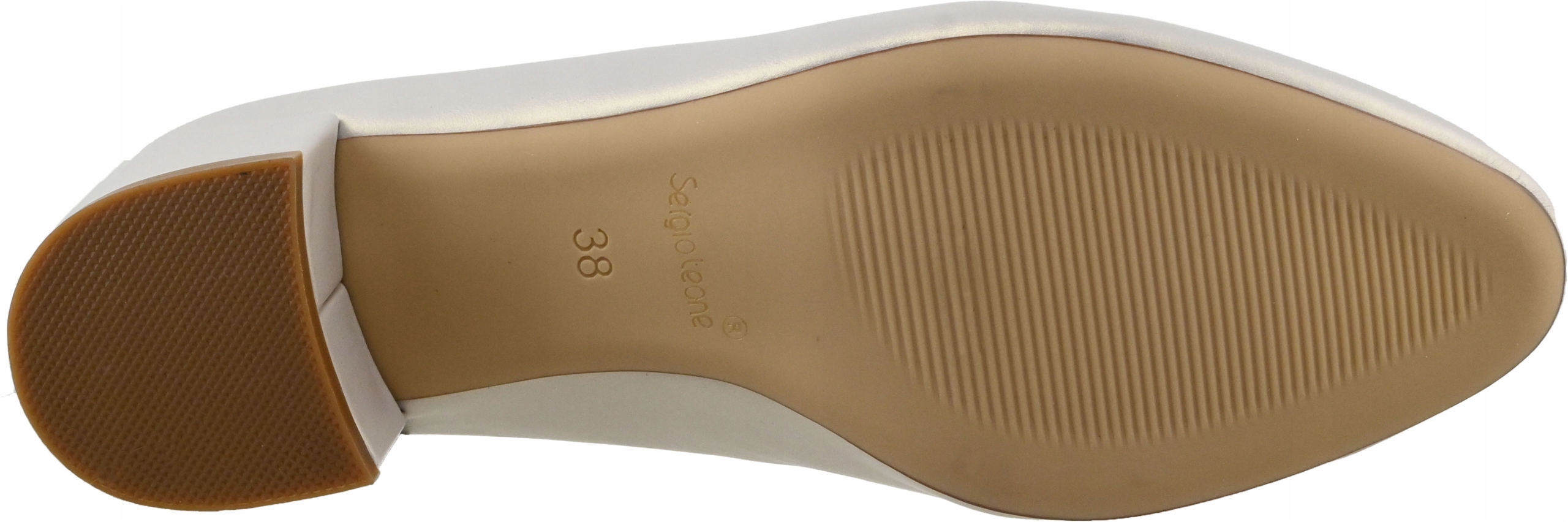 CZÓŁENKA SERGIO LEONE PB 291 BEŻ PERŁA r.38 Oryginalne opakowanie producenta pudełko