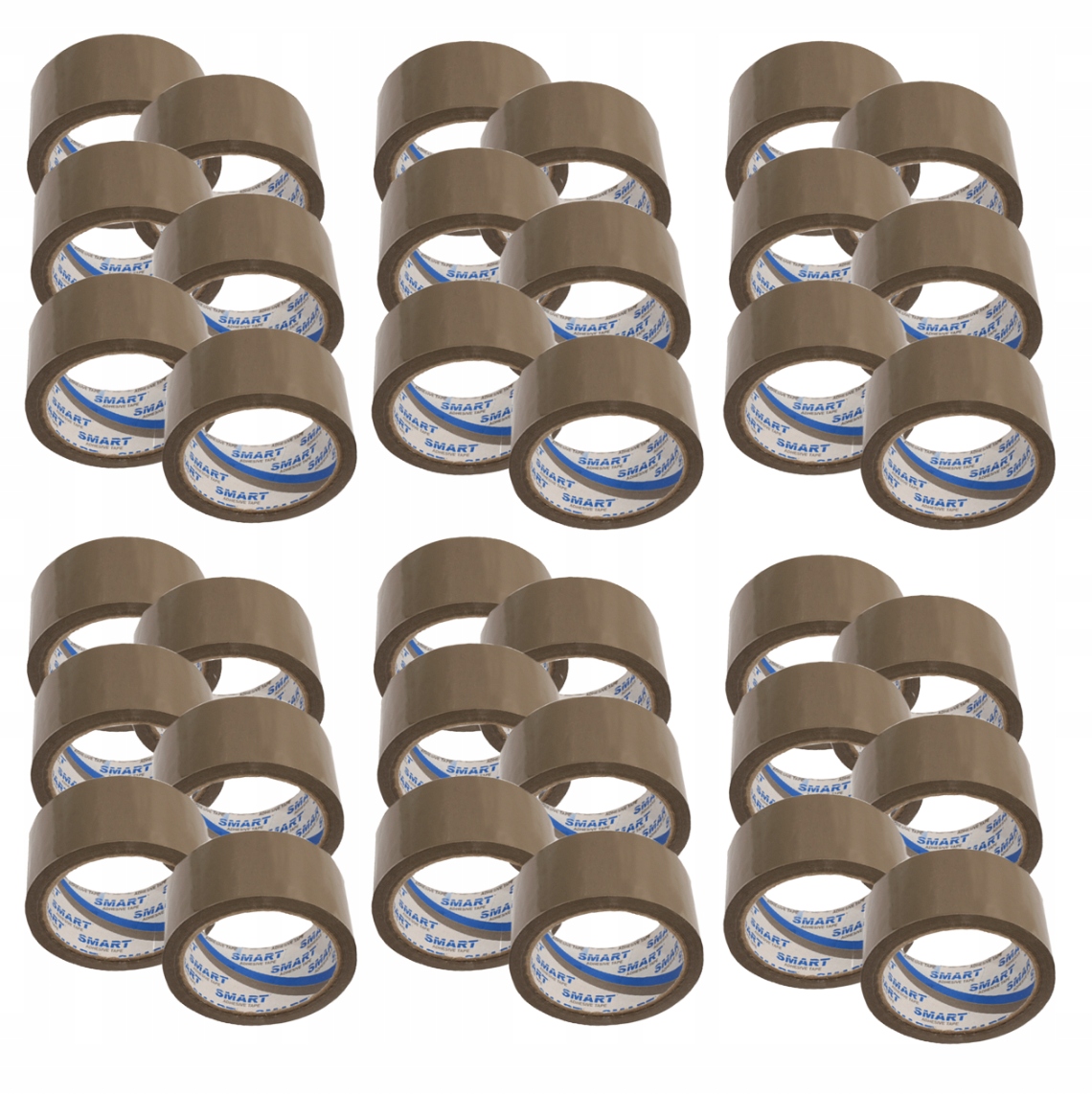 TAŚMA PAKOWA KLEJĄCA BRĄZOWA 48x50 TAŚMY SAMOPRZYLEPNE SMART 48/50 36 SZT Kolor brązowa
