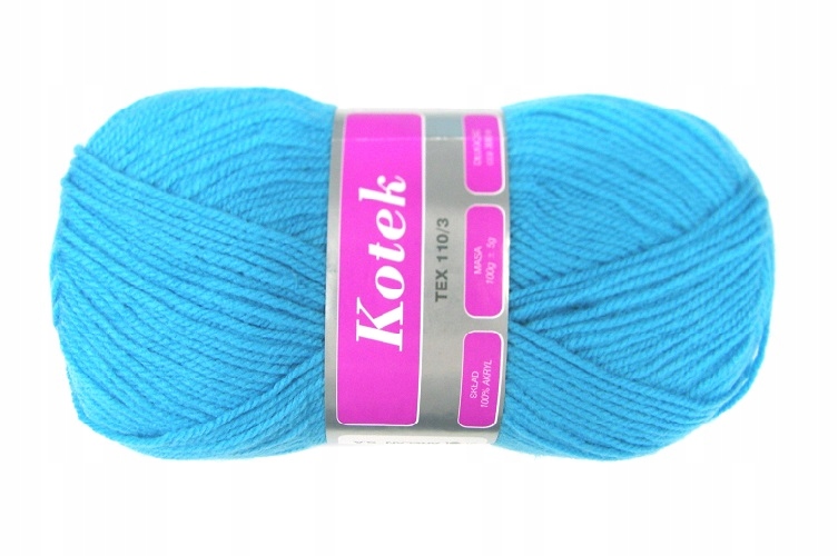 Włóczka Kotek 100% akryl, 300mb 16-2215 Turkus
