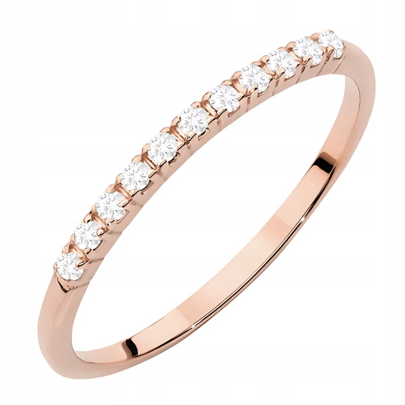 Zlatý Prstýnek Pr. 585 Prsten s brilianty 0,095 ct 14k