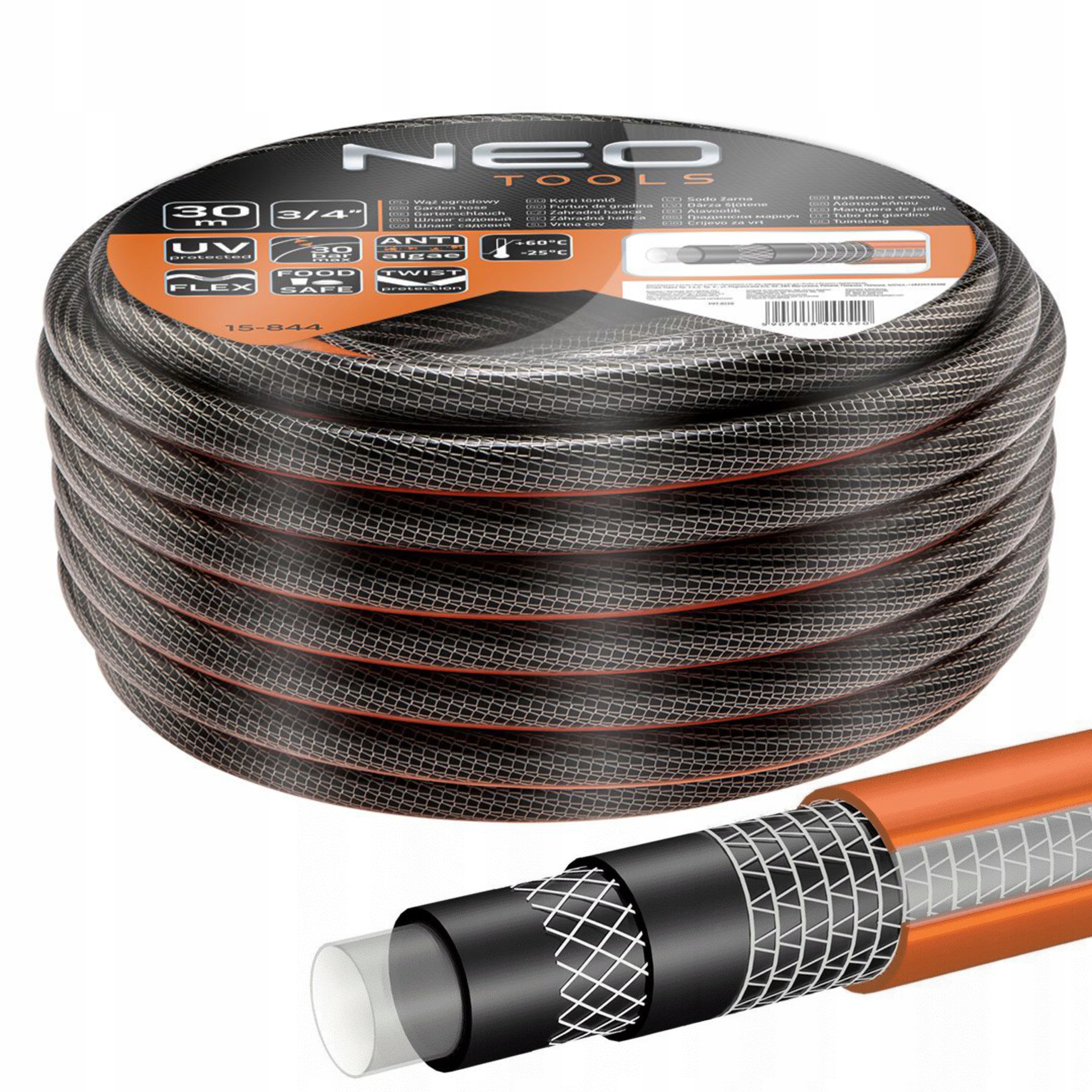 

Wąż ogrodowy 3/4'' x 30m 6-warstw Neo Professional