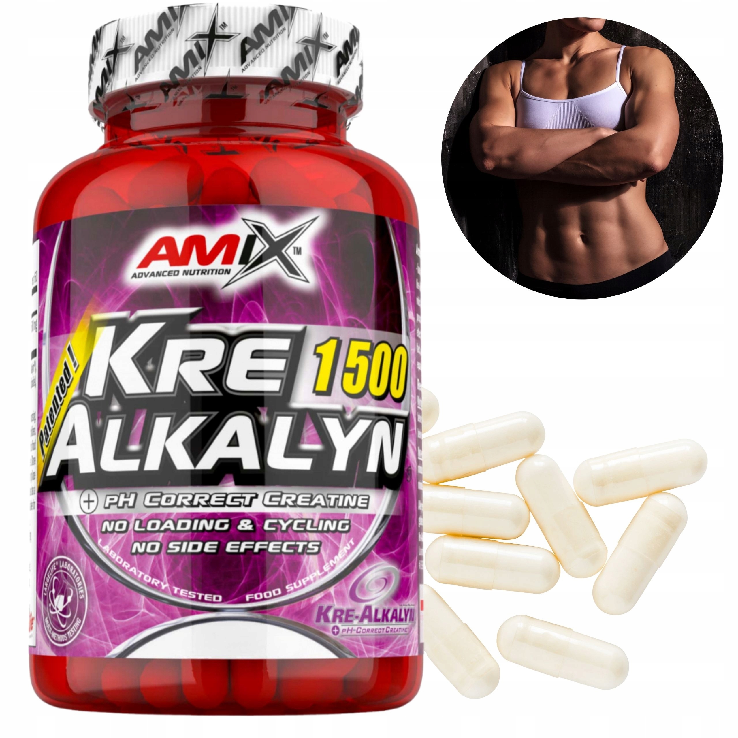 Amix Krealkalyn Silný kreatin pufrovaný v tabletách Suchá svalová hmota