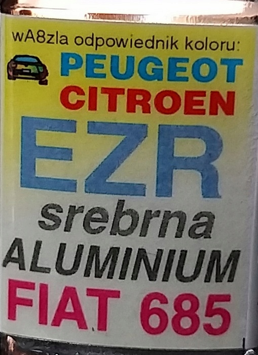 Zaprawka do rys 10ml Citroen Peugeot Ezq Kgb Griss Manitoba Fiat 650A