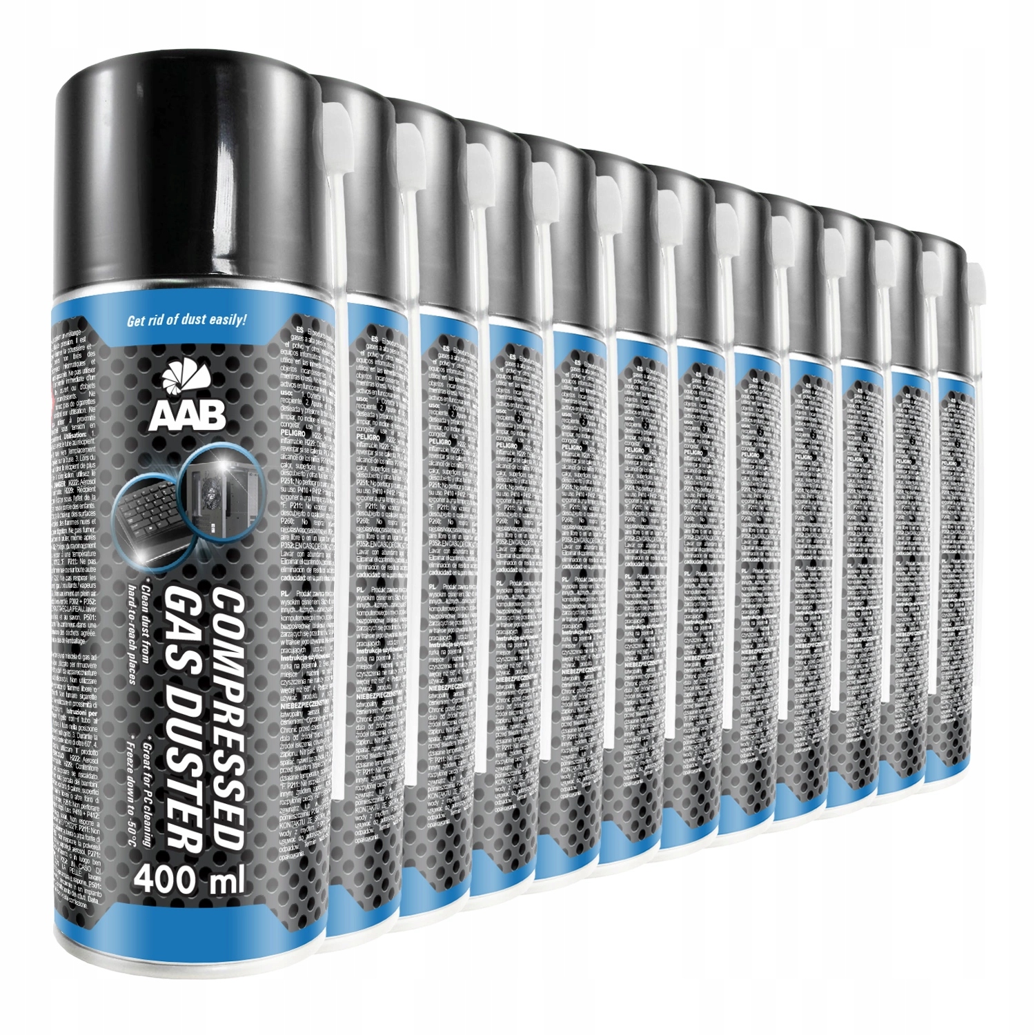 12x AABCOOLING SPRĘŻONE POWIETRZE 400ml+ 24x RURKA